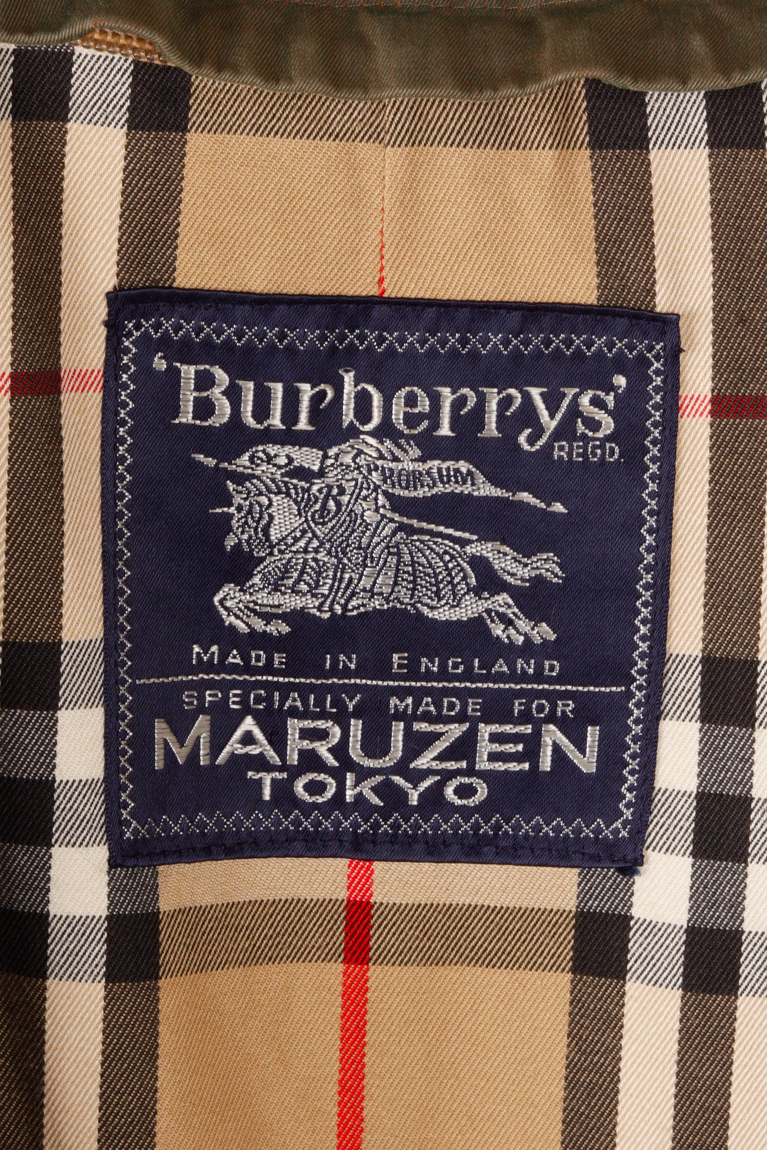 80's Burberry 'Maruzen Tokyo Exclusive' Trench Coat Iridescent