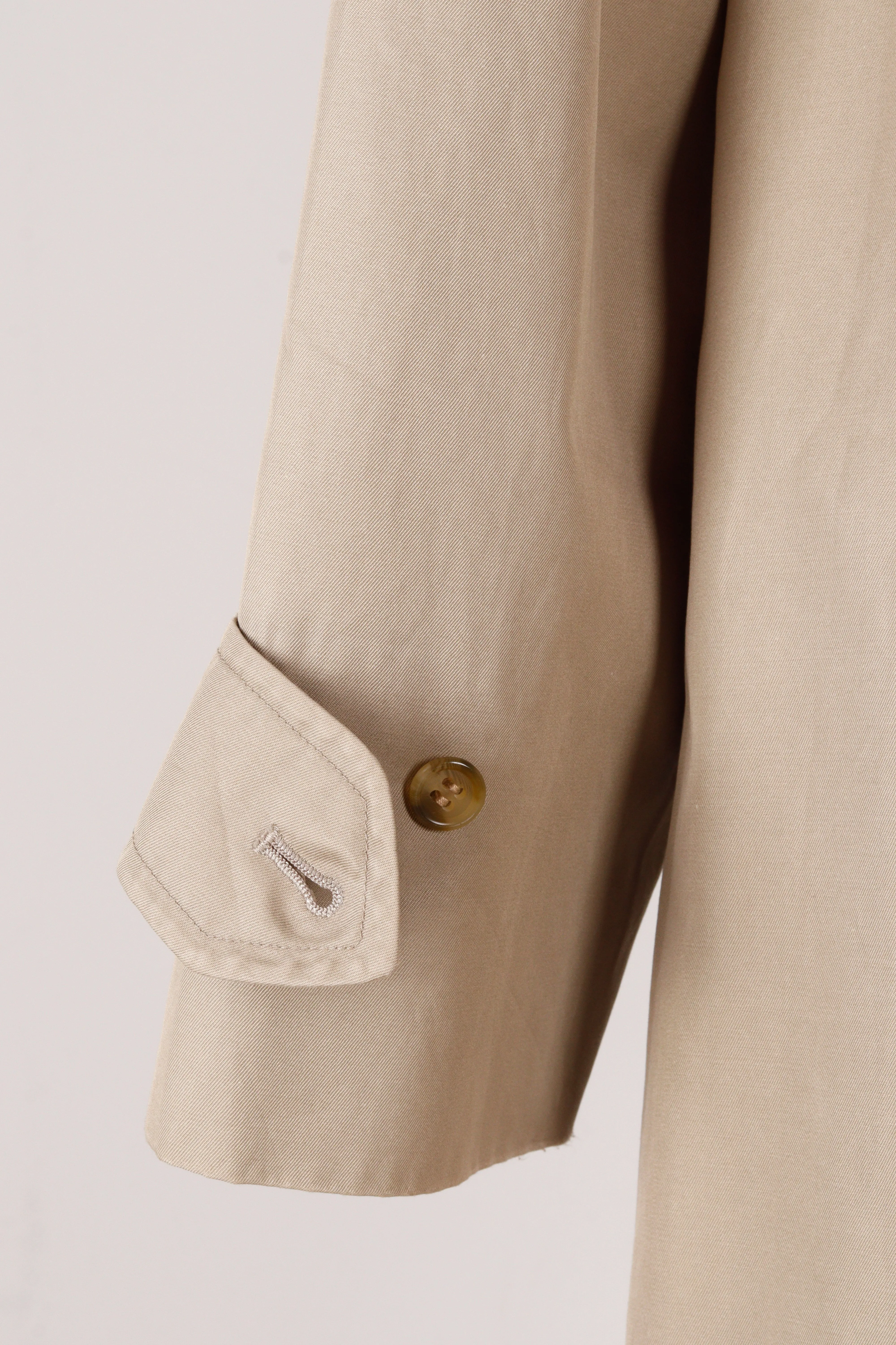 90's Burberry 'Closed Button' Trench Coat Beige