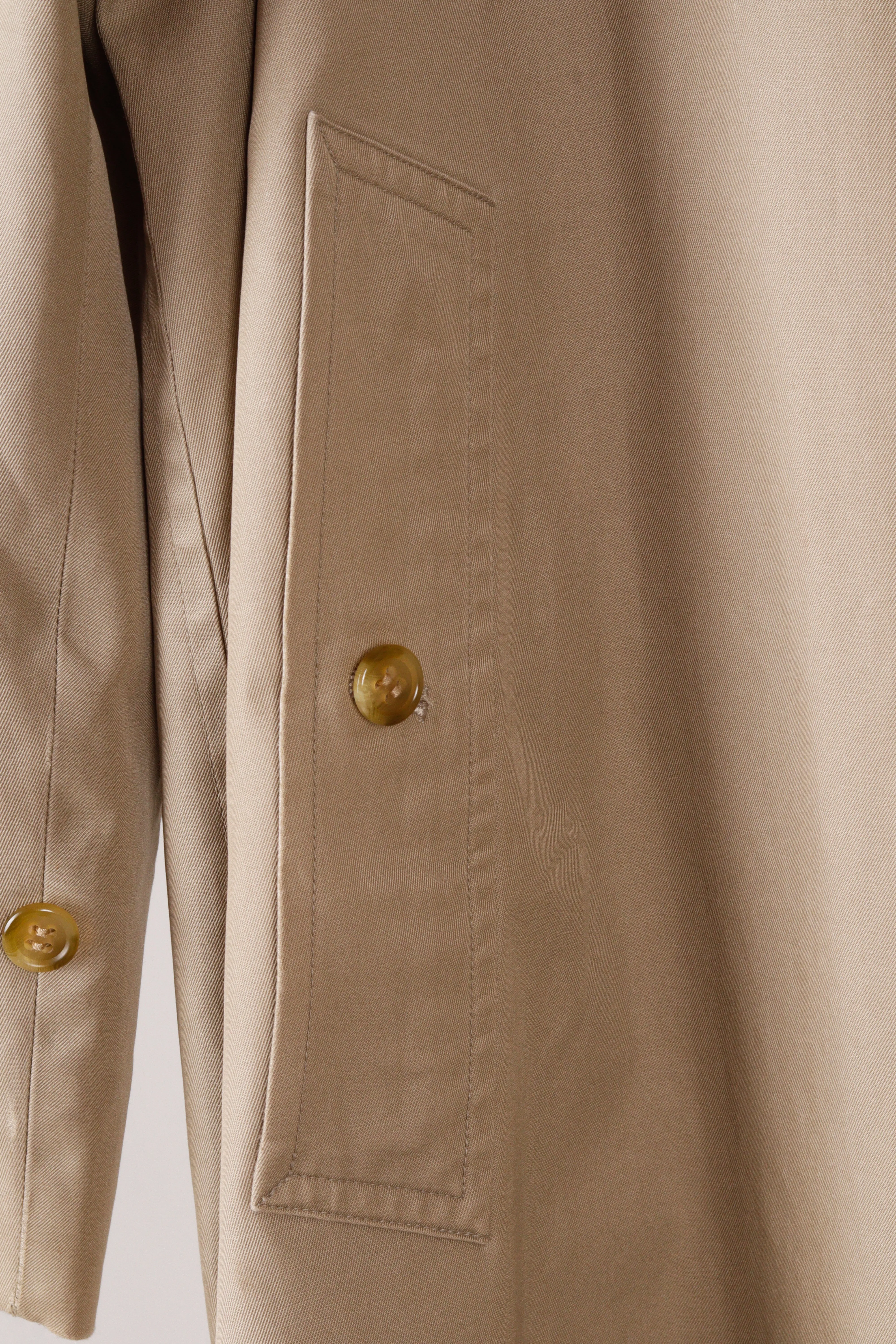 90's Burberry 'Closed Button' Trench Coat Beige