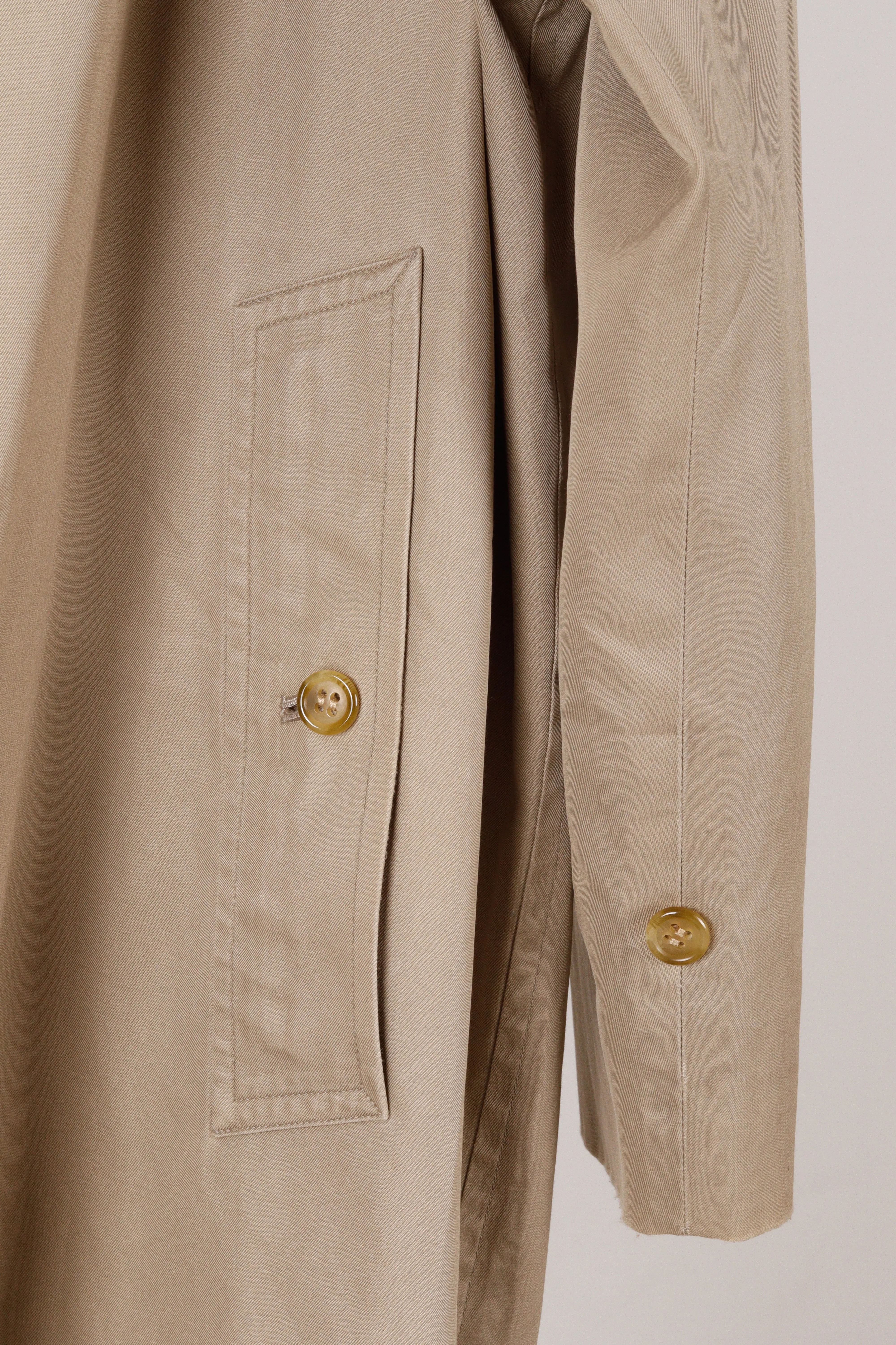 90's Burberry 'Closed Button' Trench Coat Beige