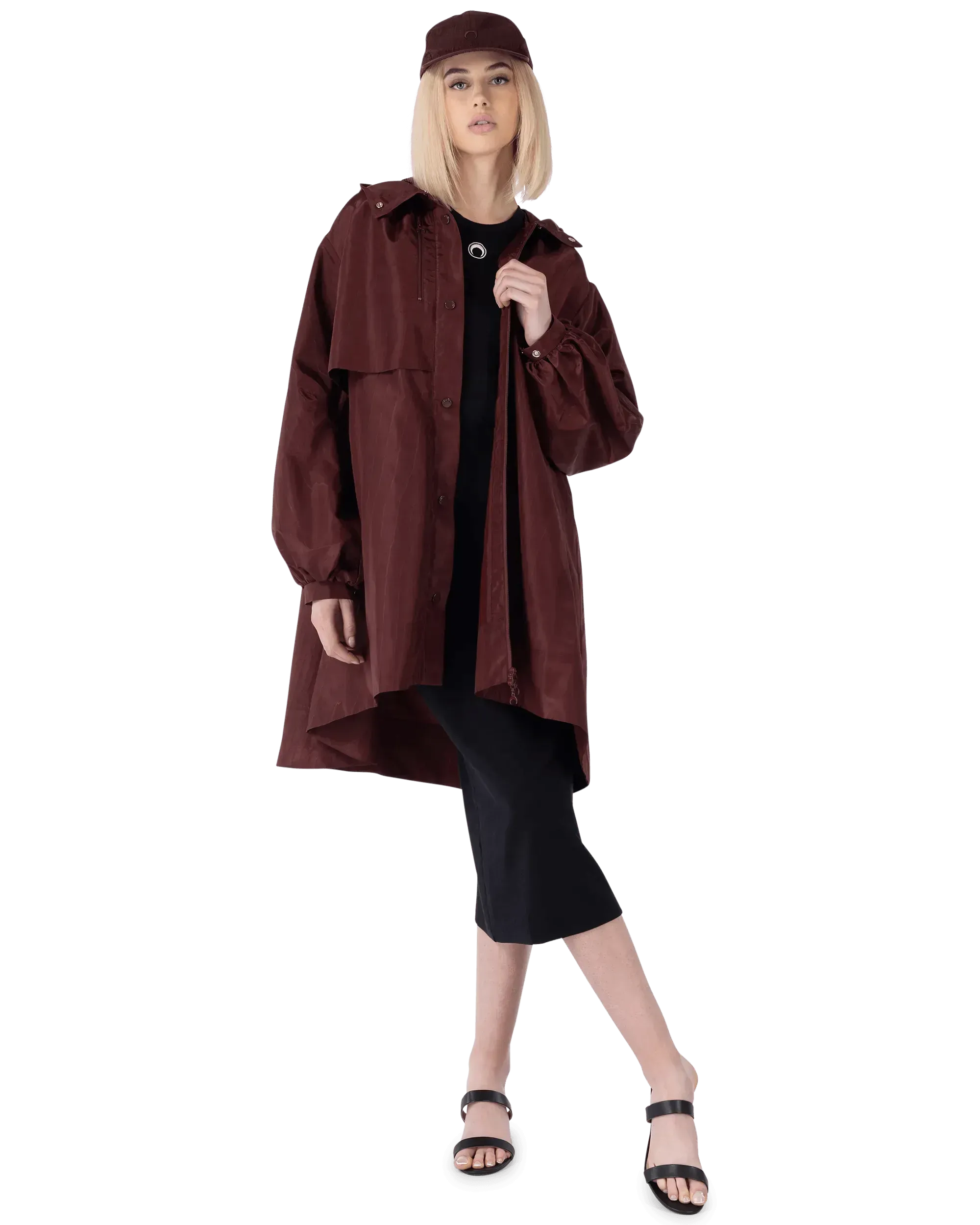A-Line Moir Windbreaker Jacket