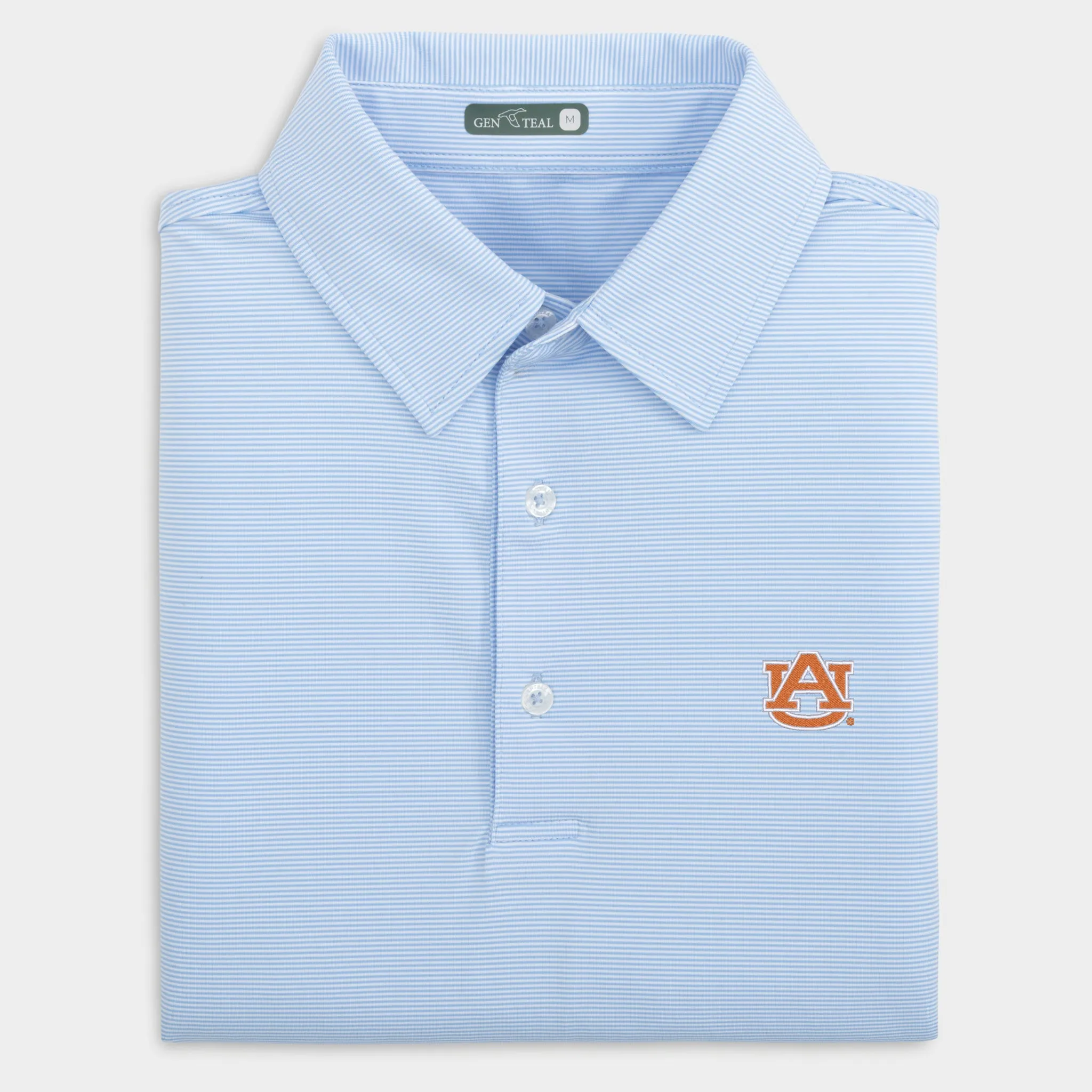 Auburn Pinstripe Performance Polo