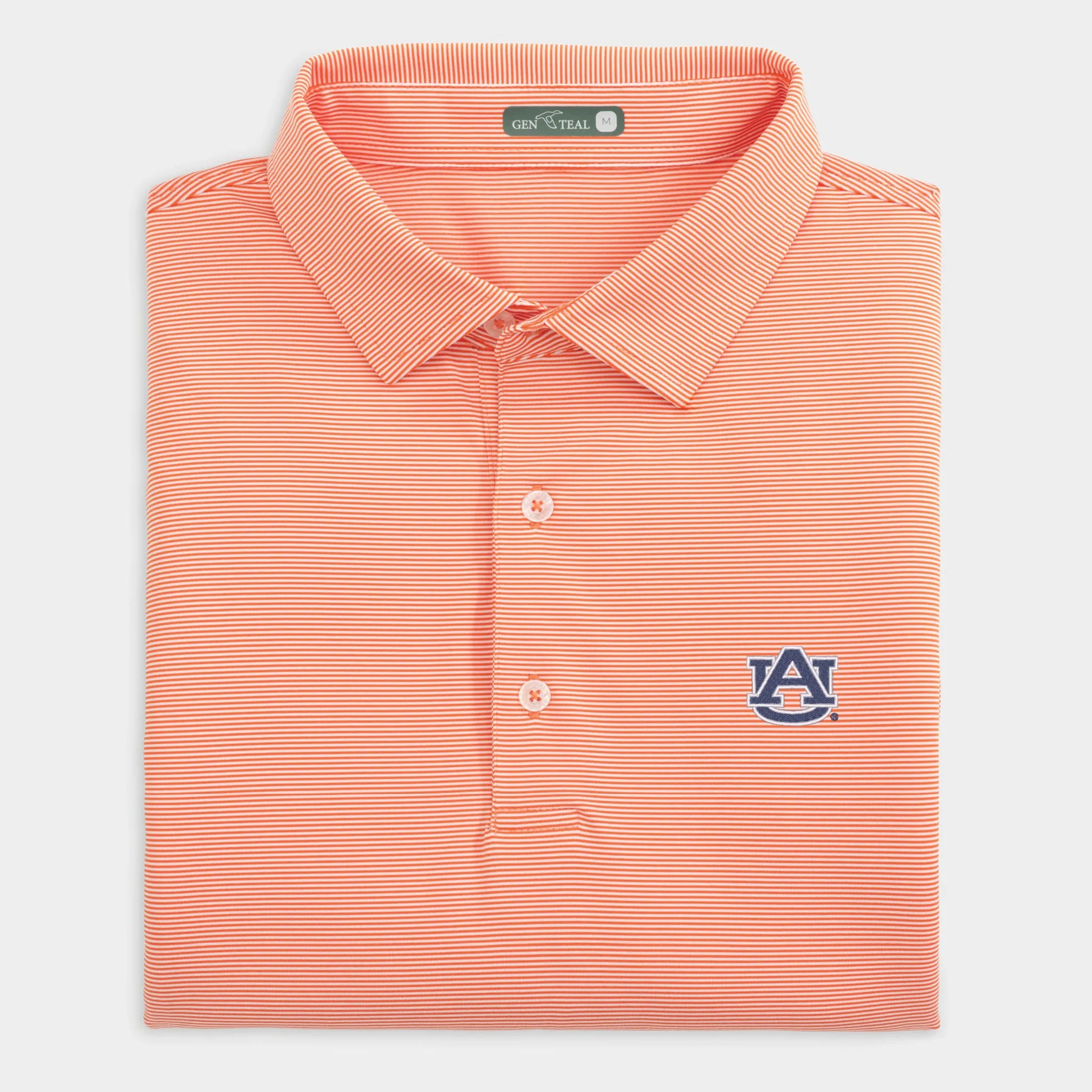 Auburn Pinstripe Performance Polo