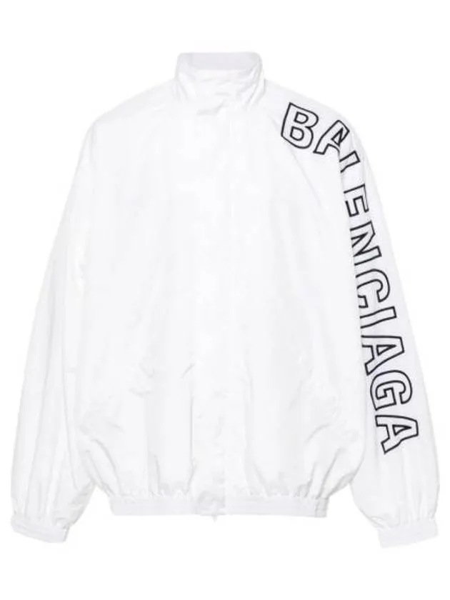 Balenciaga Embroidered Logo Track Jacket White