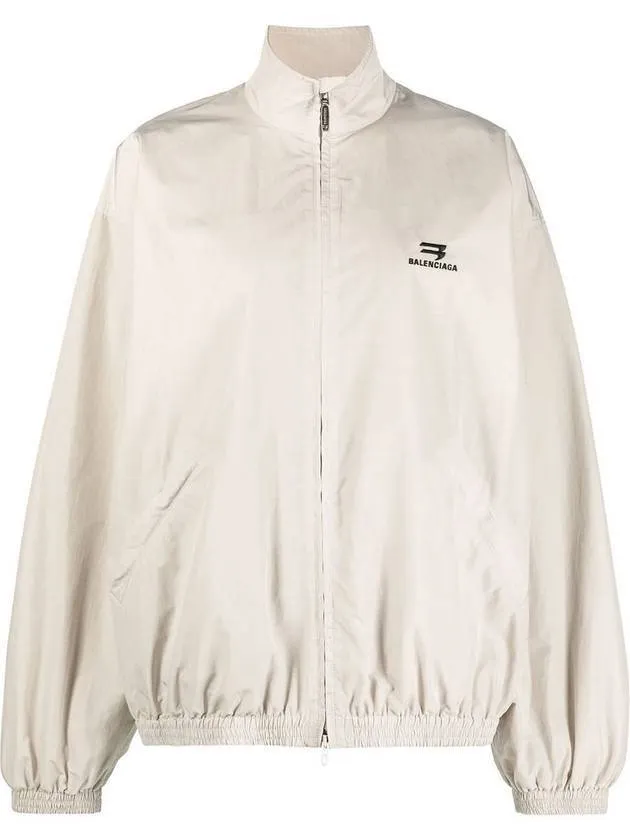 Balenciaga Logo Technical Track Jacket Beige
