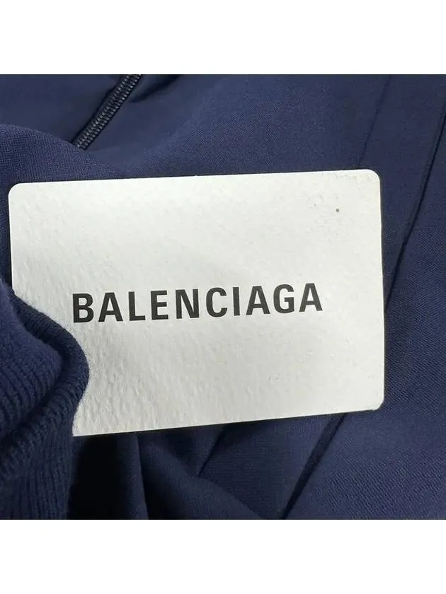 Balenciaga Logo Zip-Up Jacket Navy