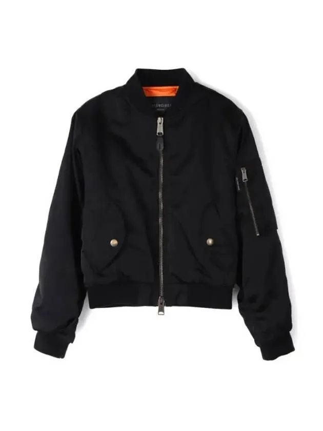 Balenciaga Shrunk Bomber Jacket Black