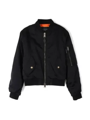 Balenciaga Shrunk Bomber Jacket Black
