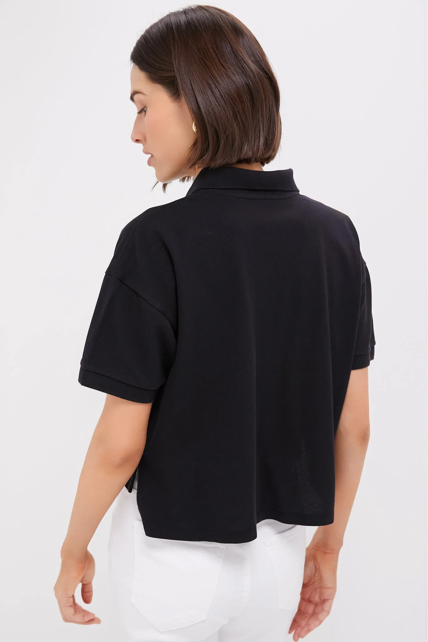 Black Pique Holmes Boyfriend Polo