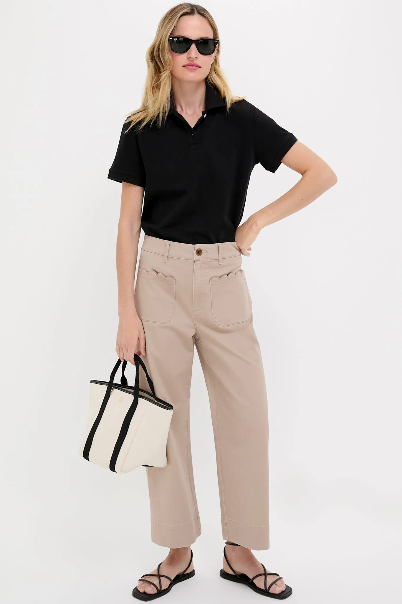 Black Pique Short Sleeve Murray Polo