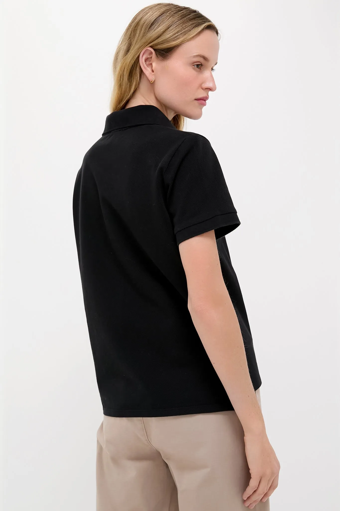 Black Pique Short Sleeve Murray Polo