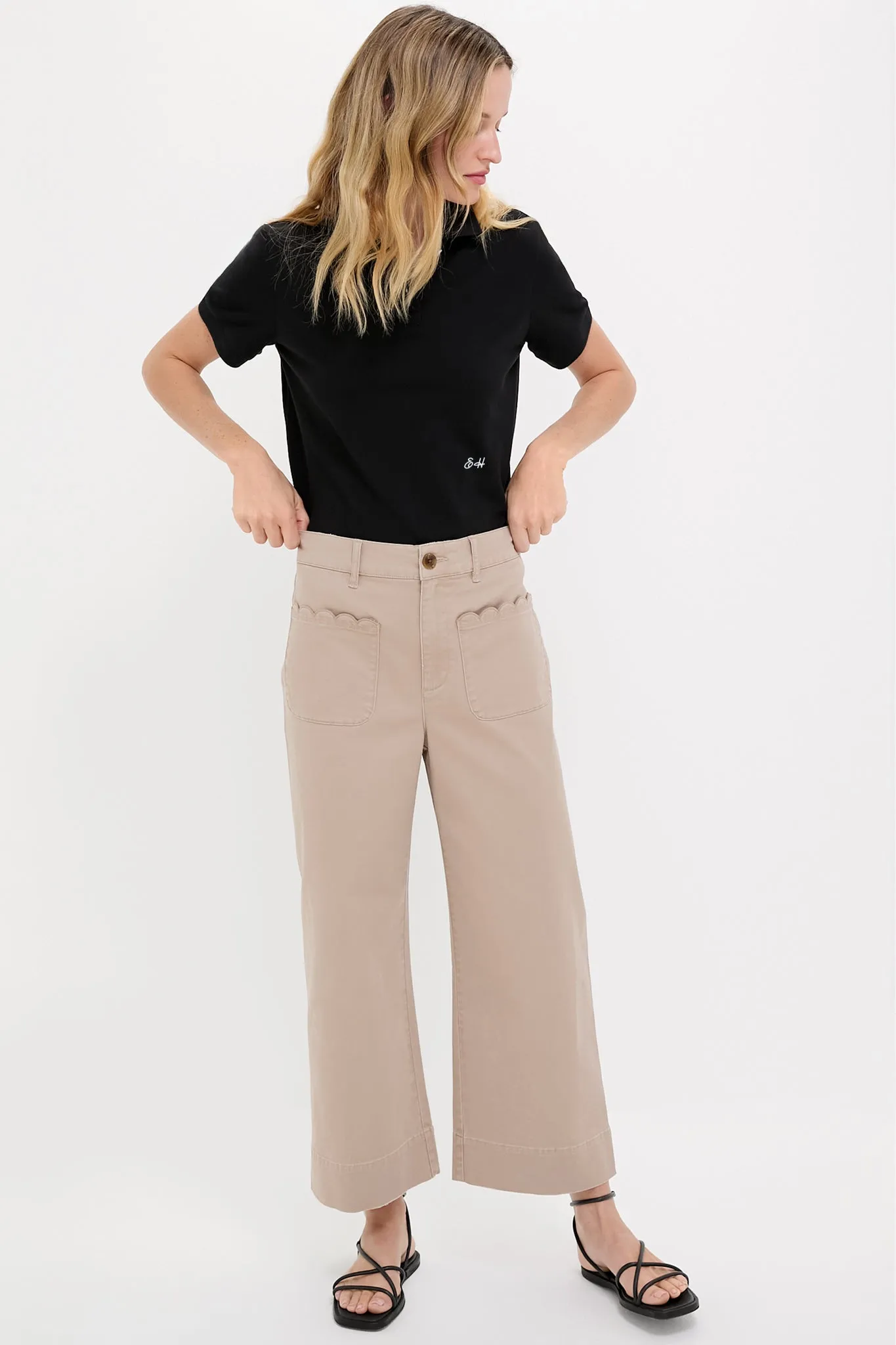 Black Pique Short Sleeve Murray Polo