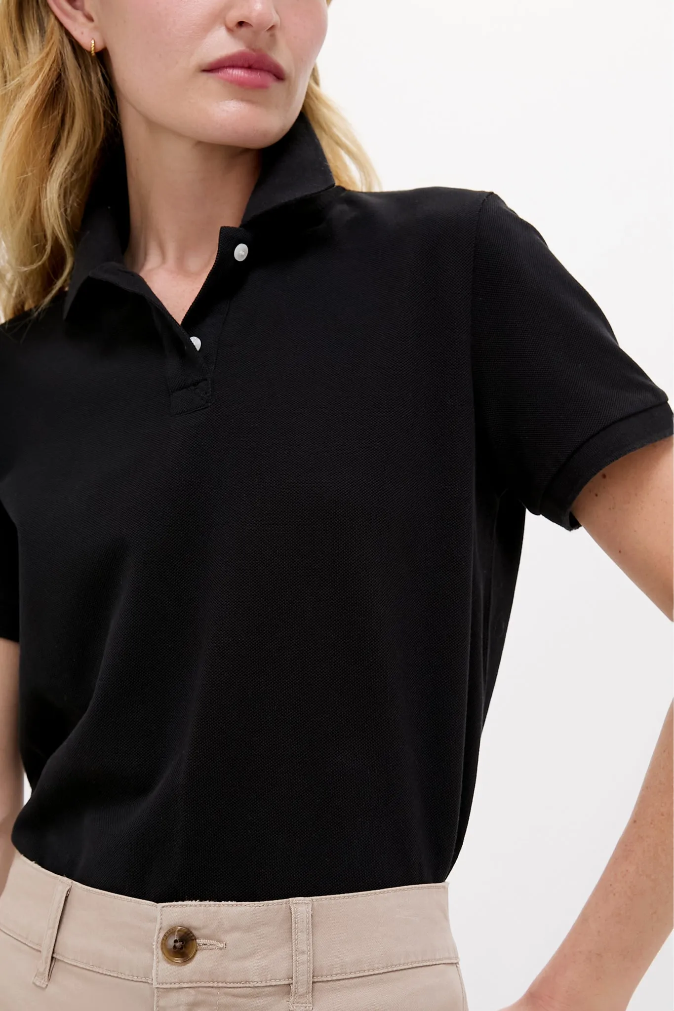 Black Pique Short Sleeve Murray Polo