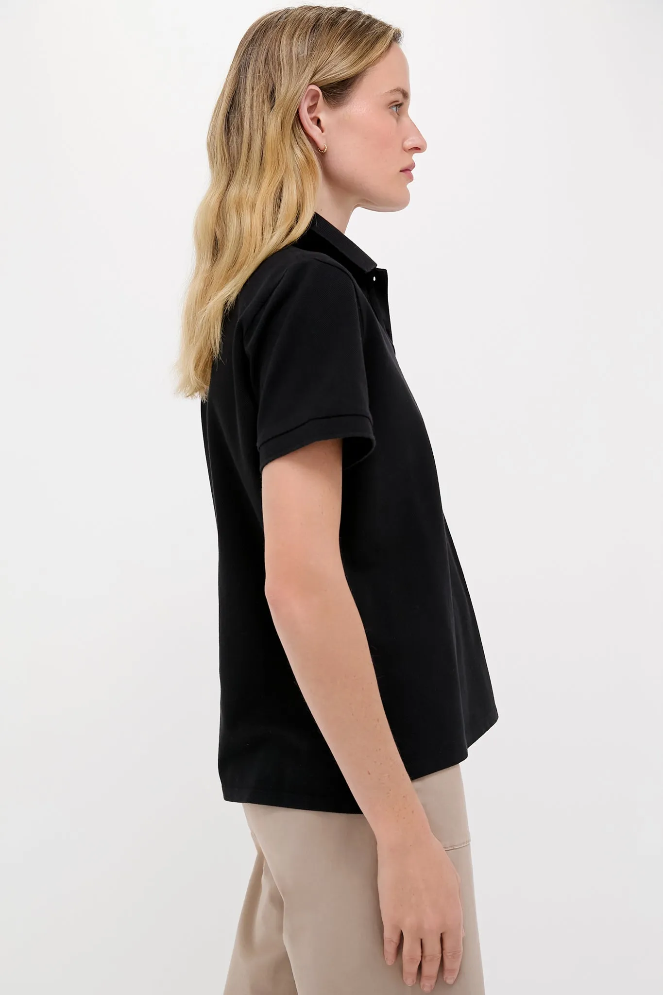 Black Pique Short Sleeve Murray Polo