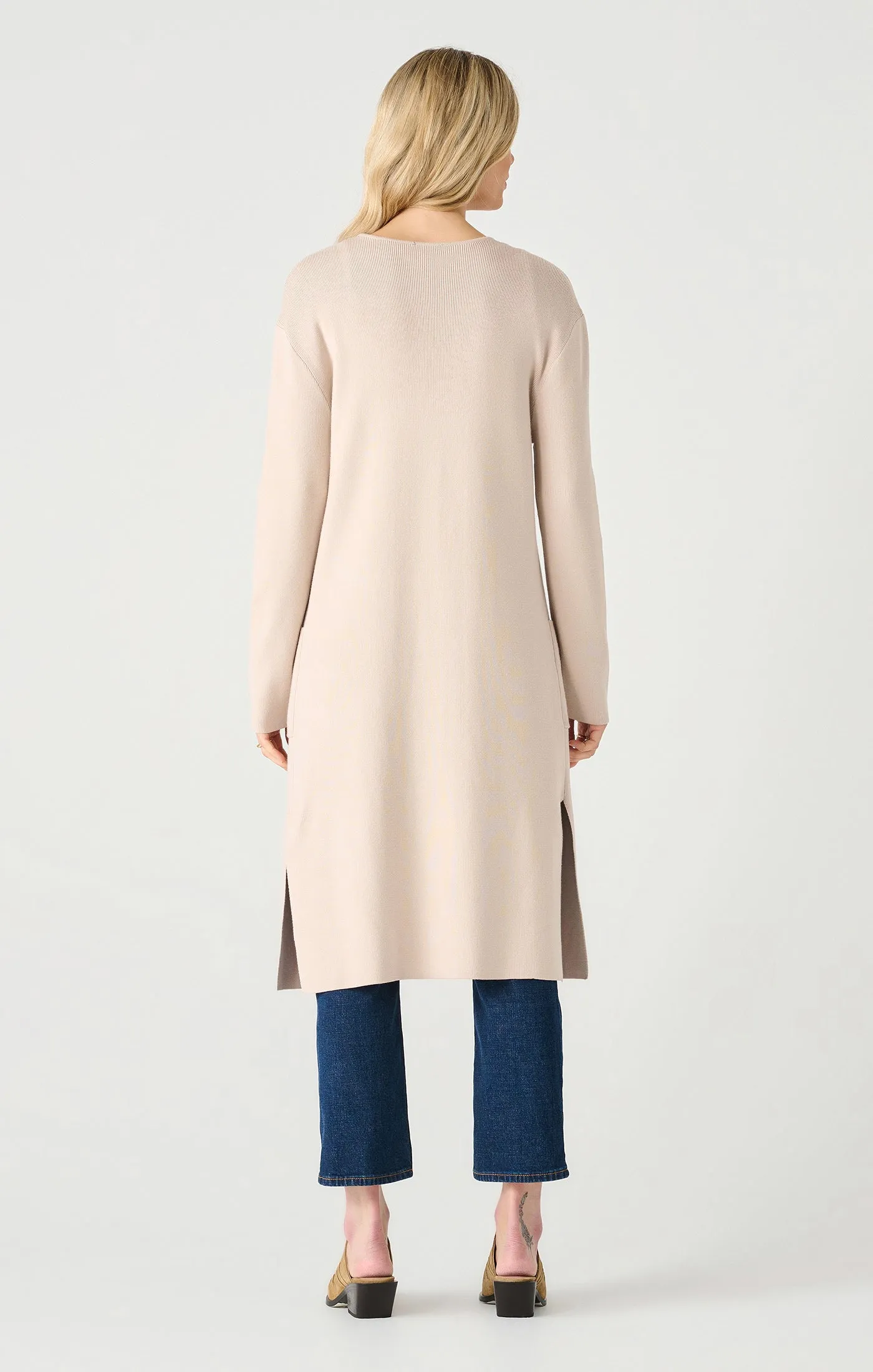 Black Tape LS Longline Open Cardigan