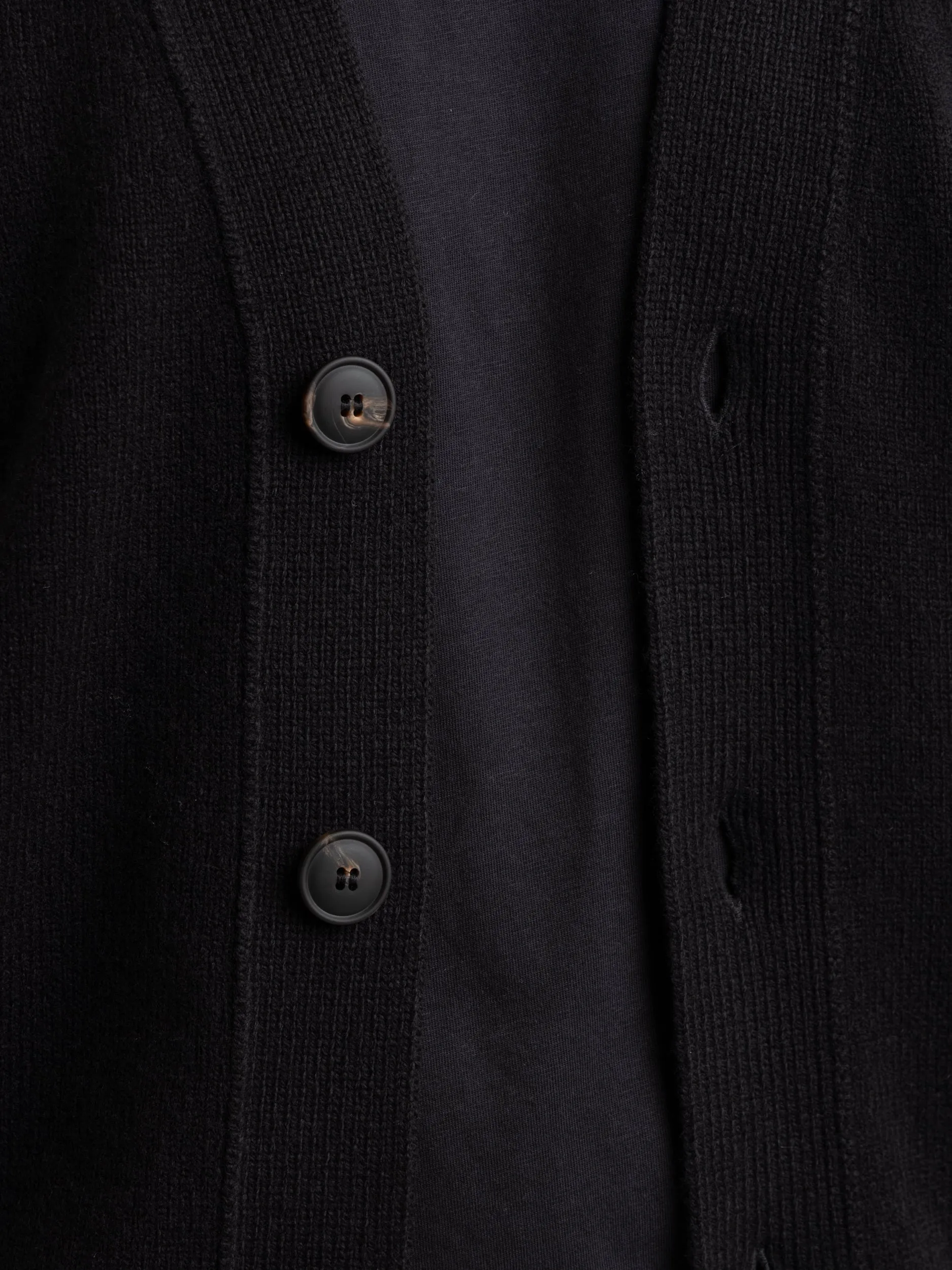 Black Wool Cardigan