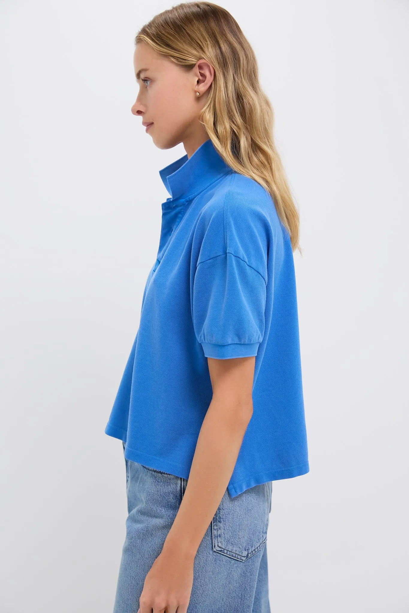 Blue Pique Holmes Boyfriend Polo