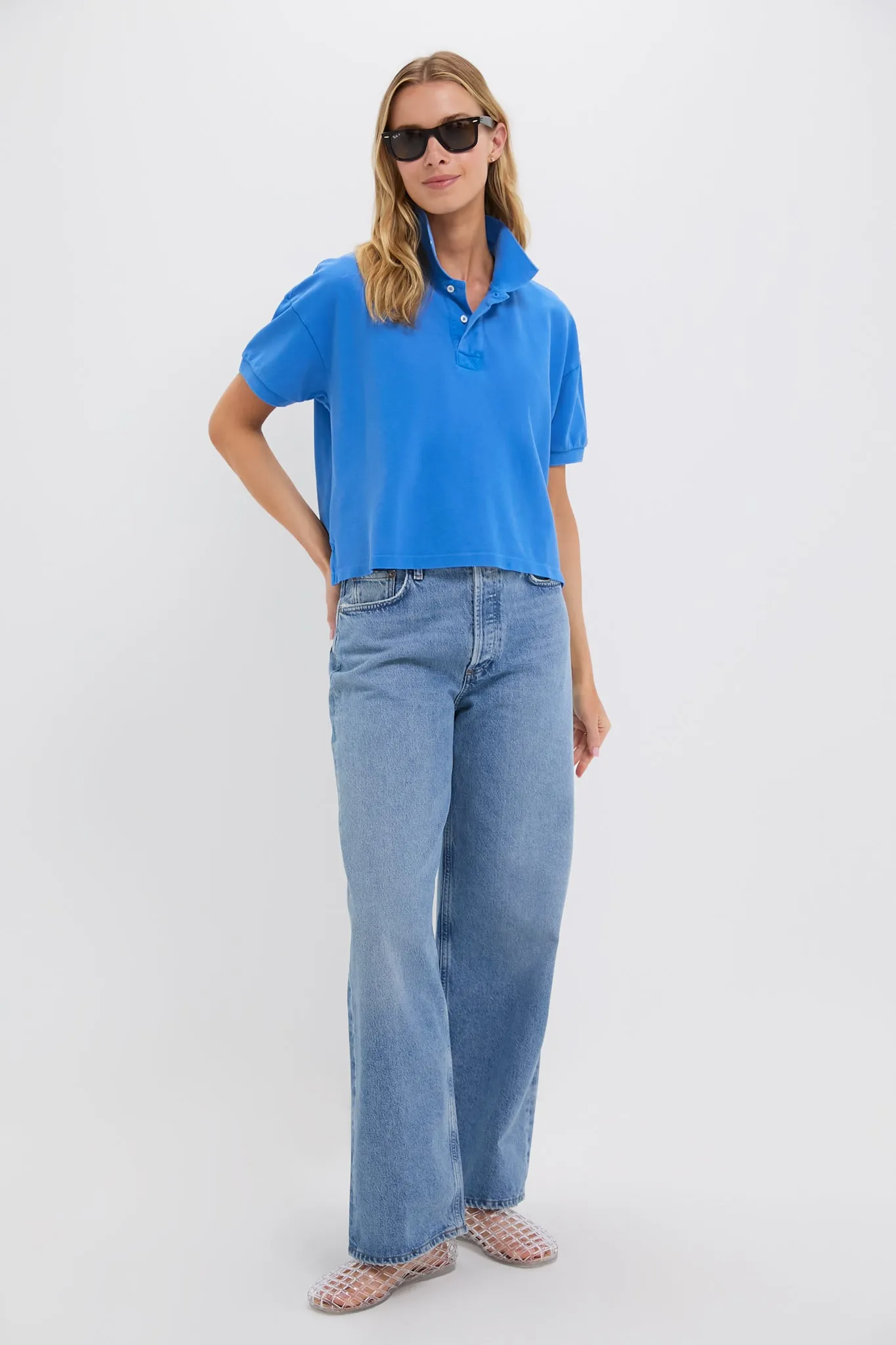 Blue Pique Holmes Boyfriend Polo