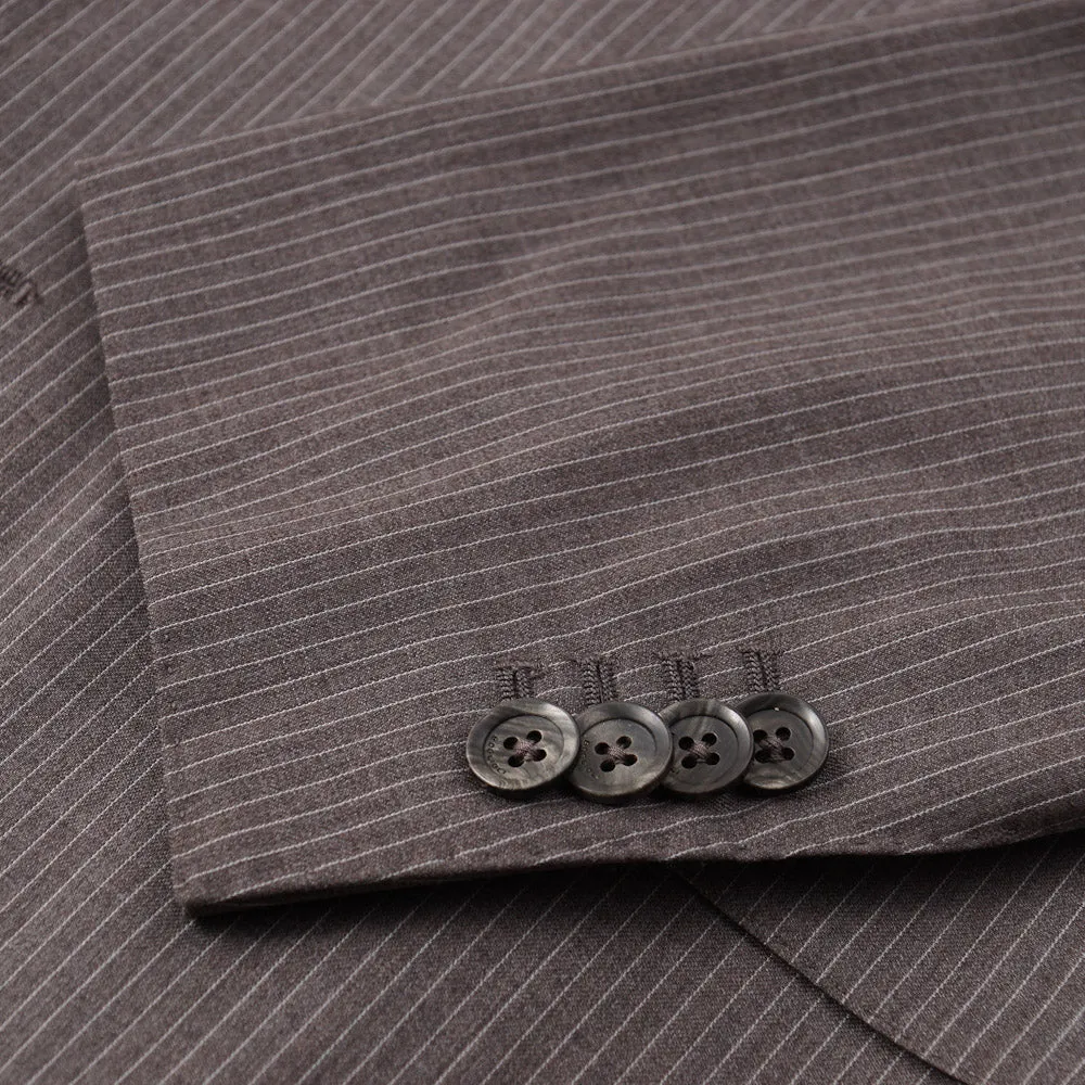 Boglioli Dove Brown Striped Wool Suit