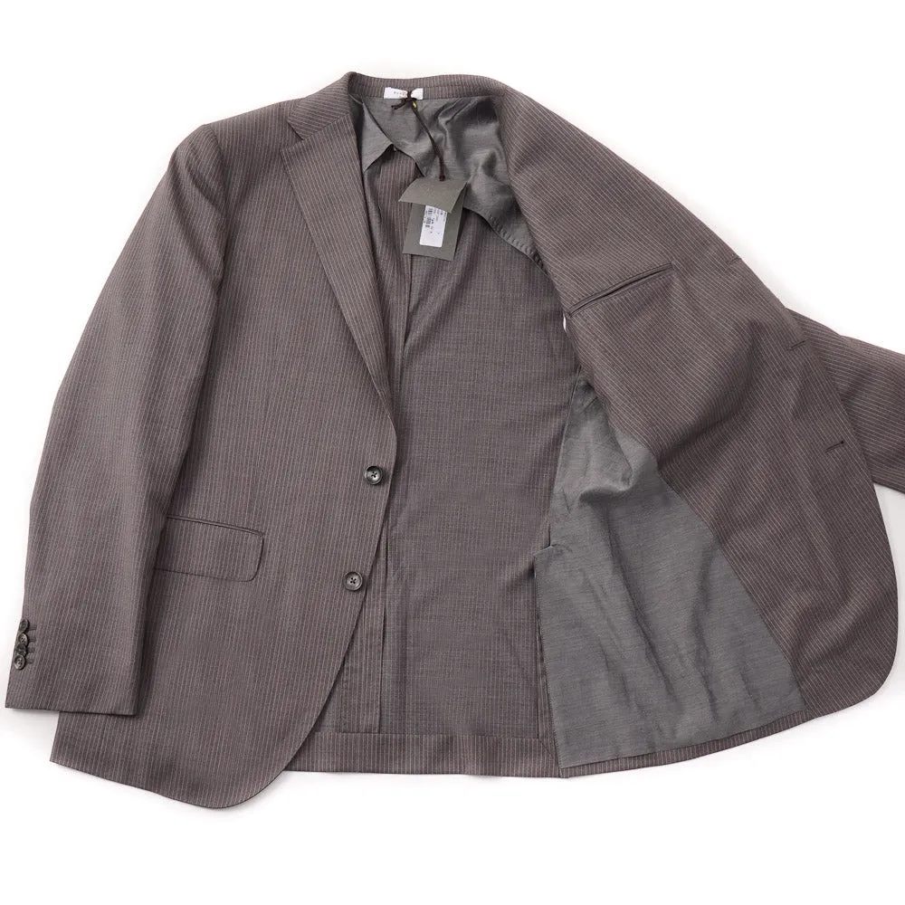 Boglioli Dove Brown Striped Wool Suit