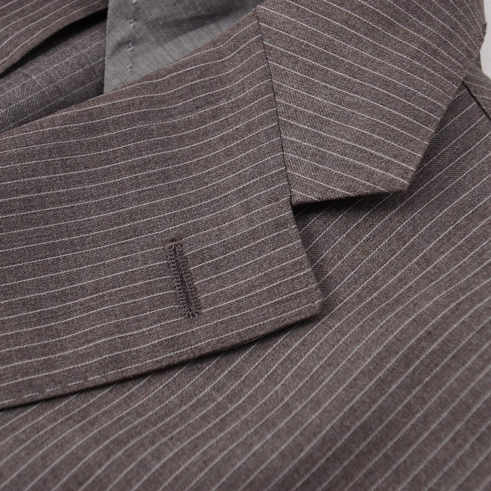 Boglioli Dove Brown Striped Wool Suit