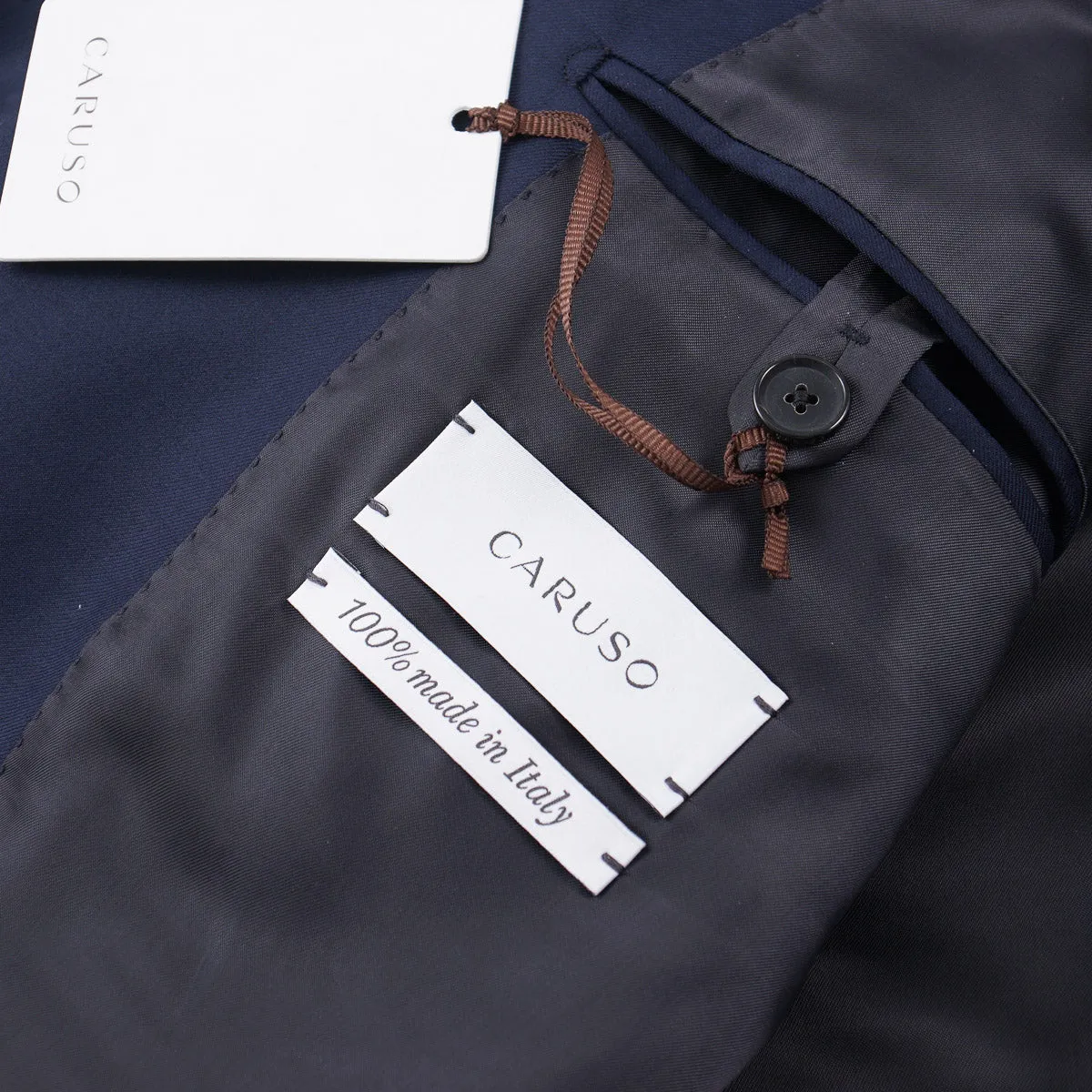 Caruso Navy Super 150s Wool Suit