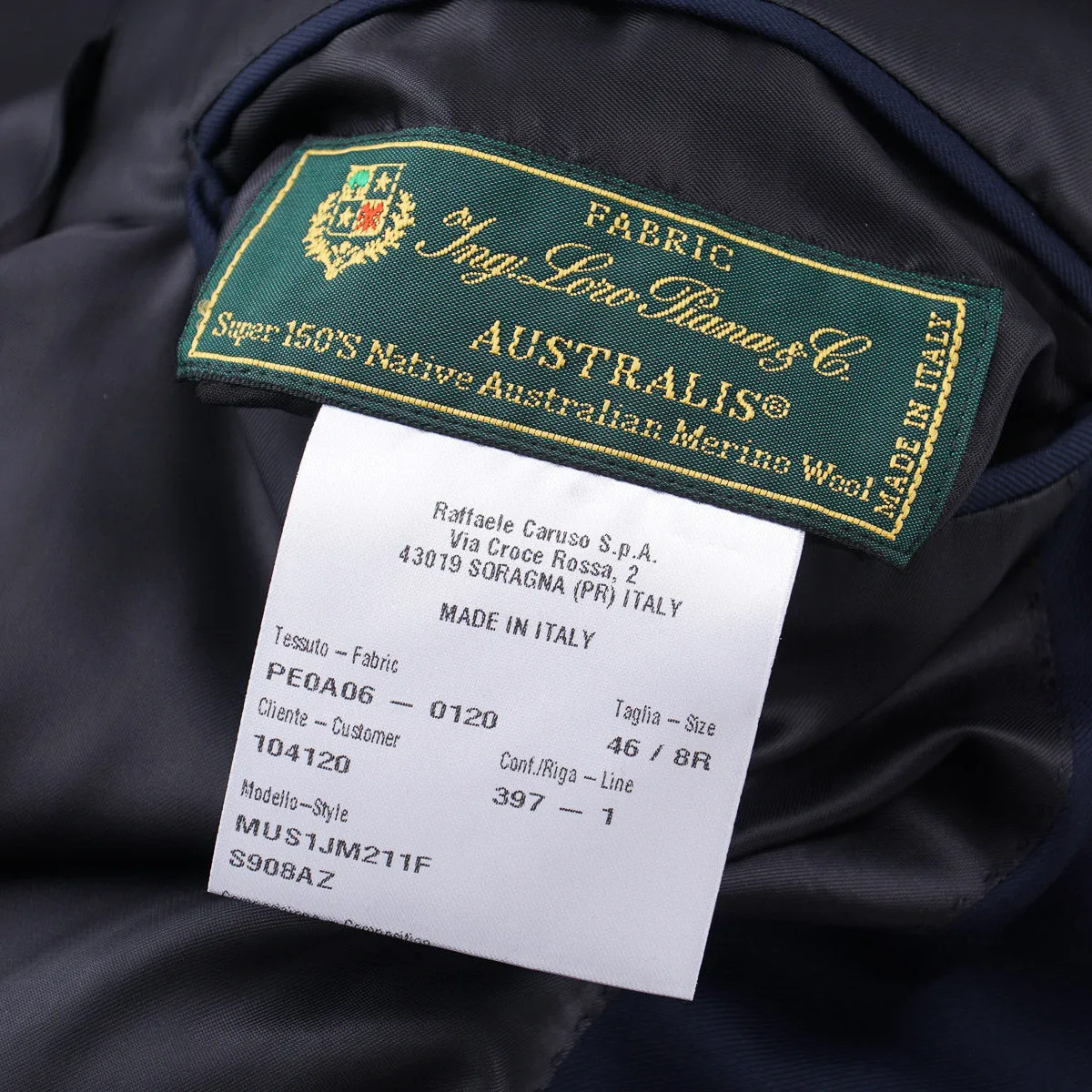Caruso Navy Super 150s Wool Suit