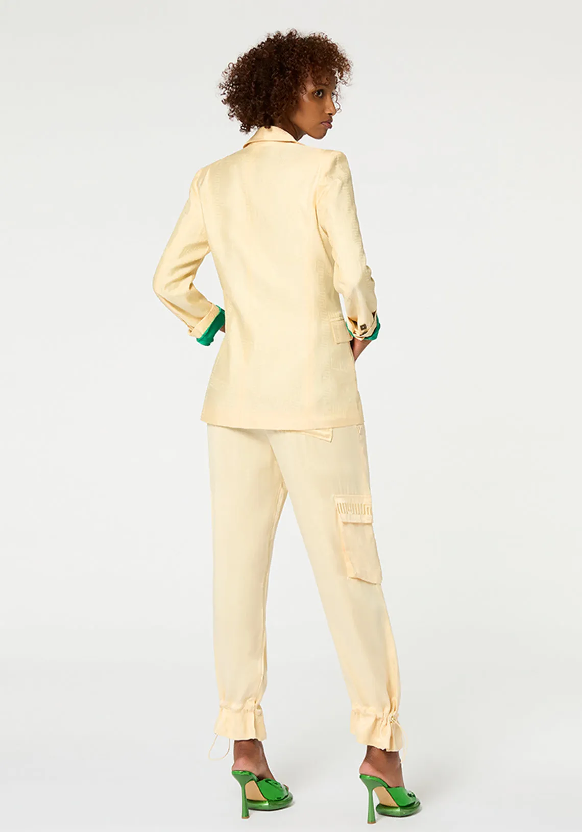 CREME JACQUARD BLAZER