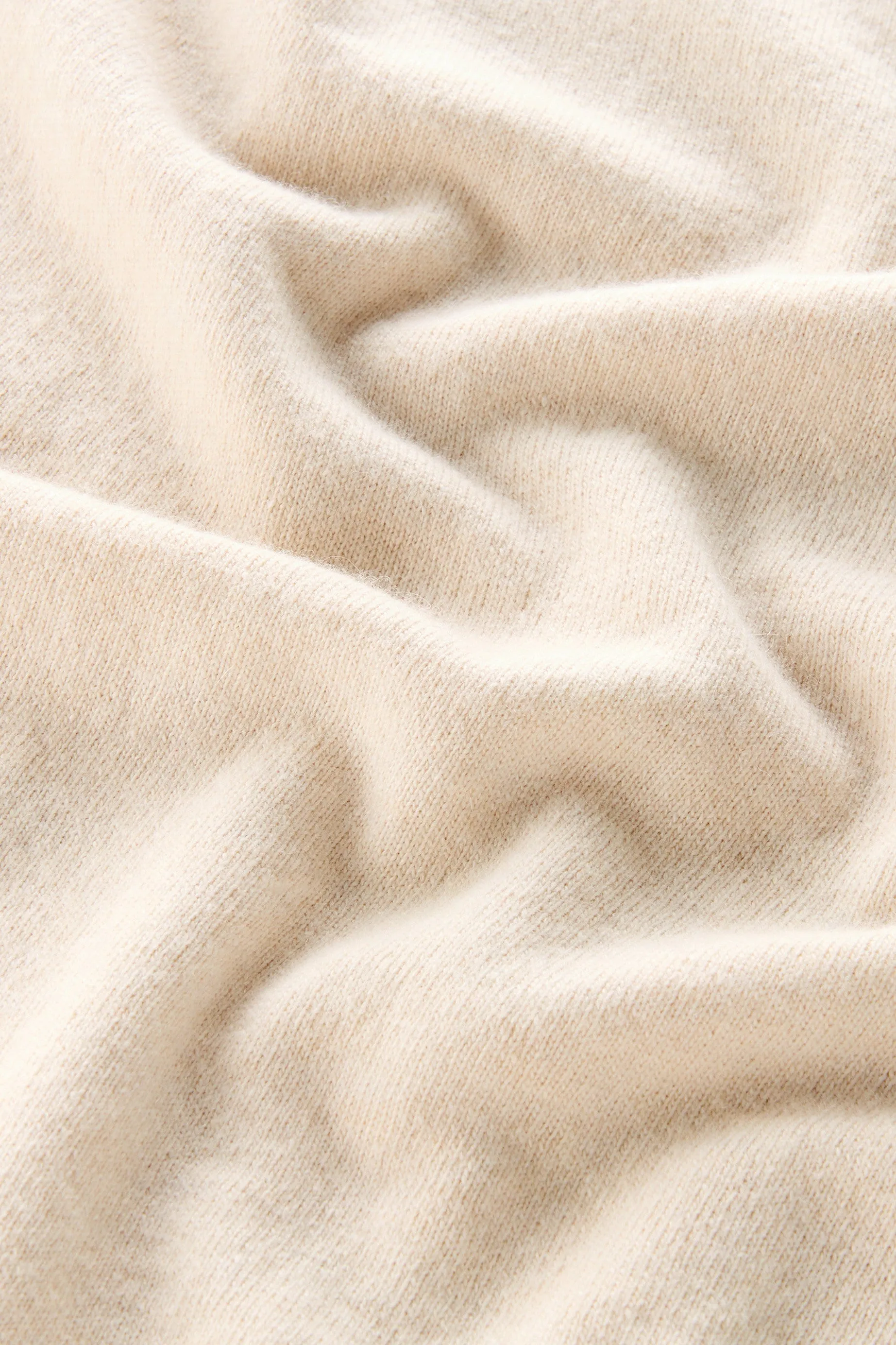 Crewneck Sweater in Wool Blend Milky Cream