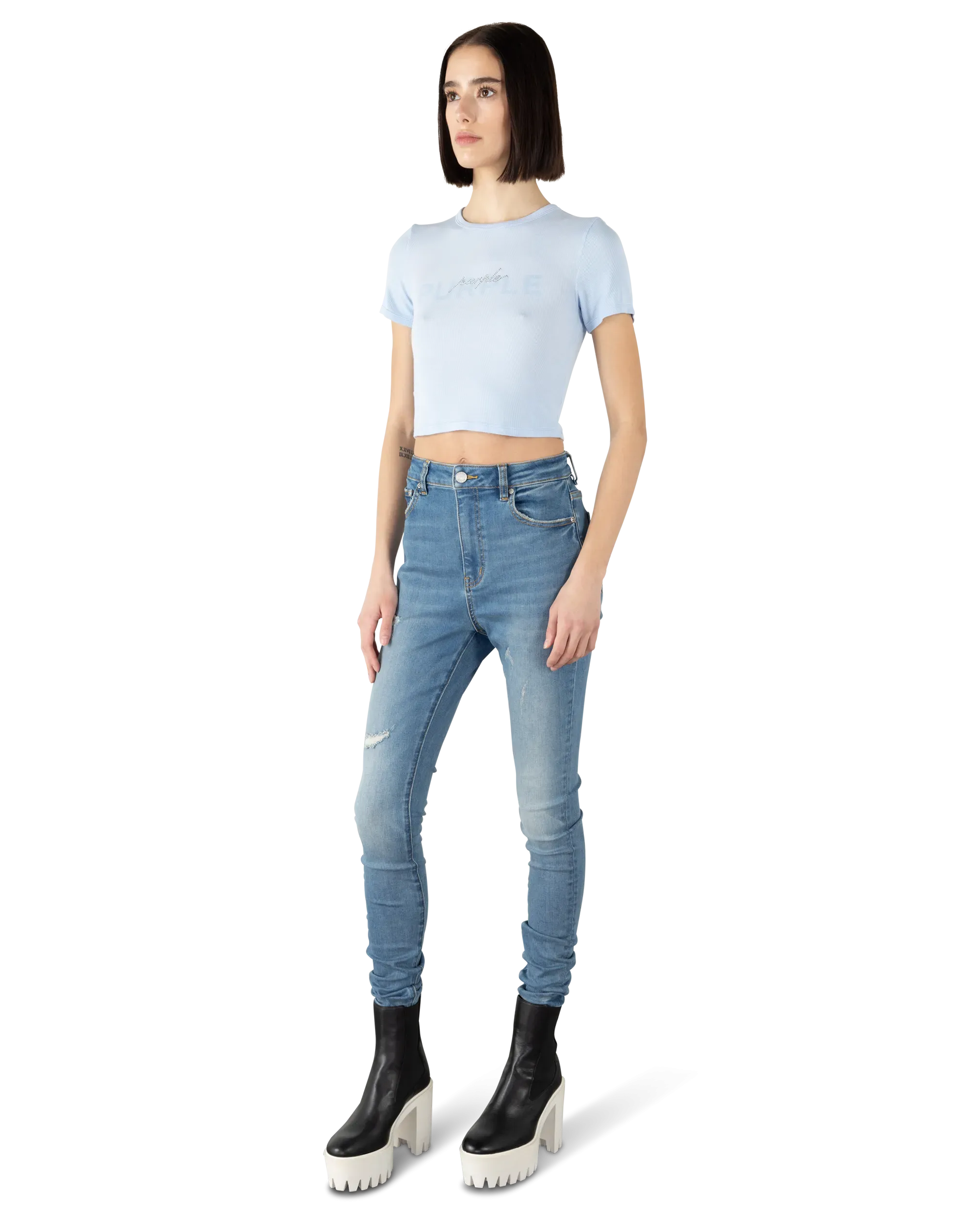Cropped Rib Baby T-shirt