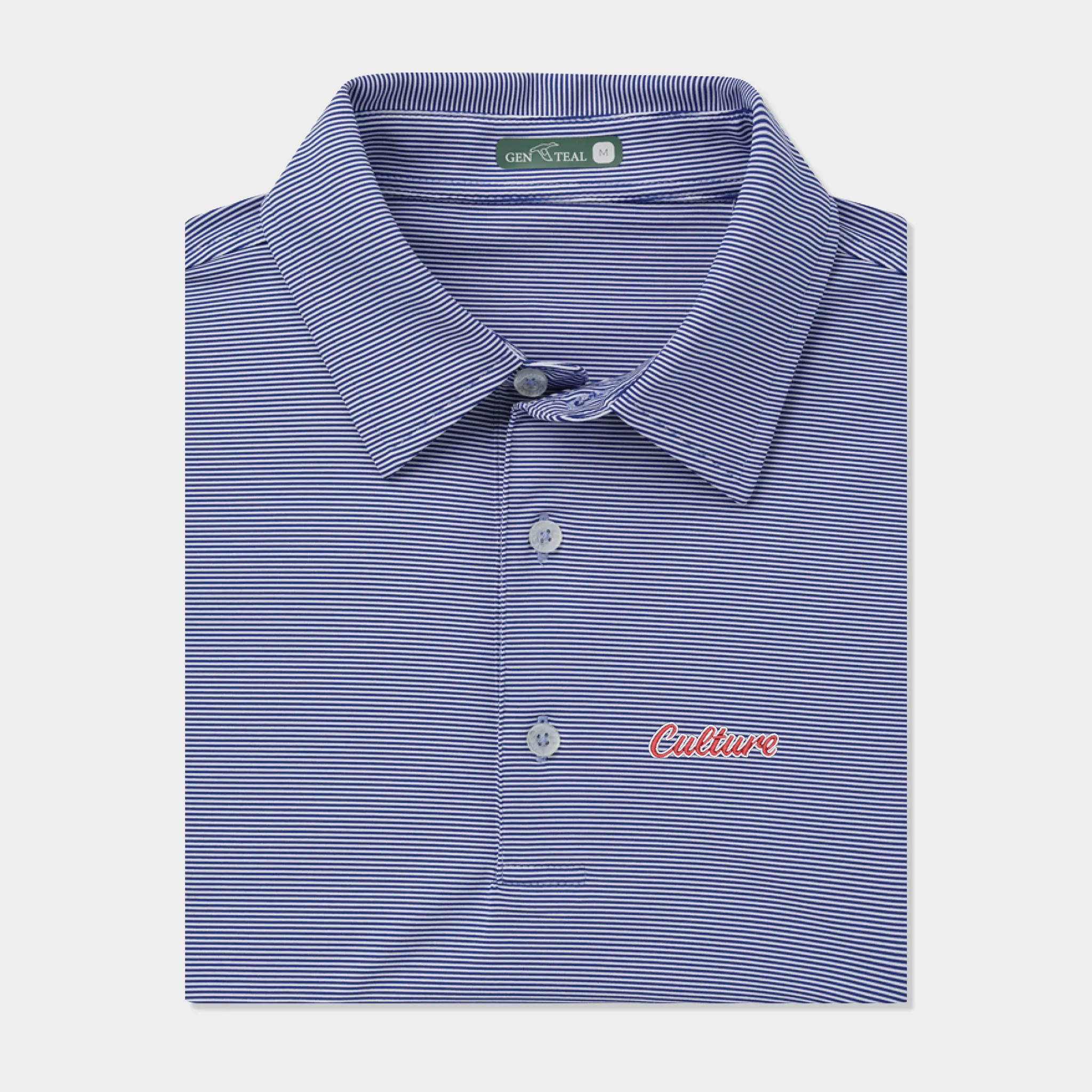 Culture Ole Miss Pinstripe Performance Polo