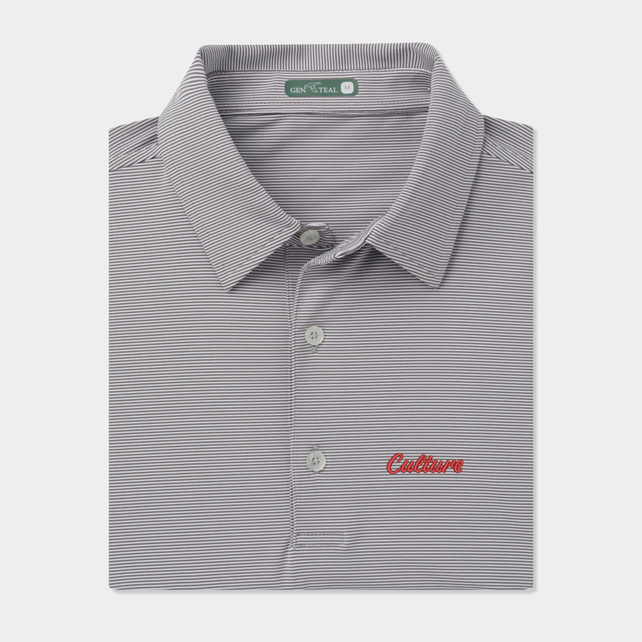 Culture Ole Miss Pinstripe Performance Polo
