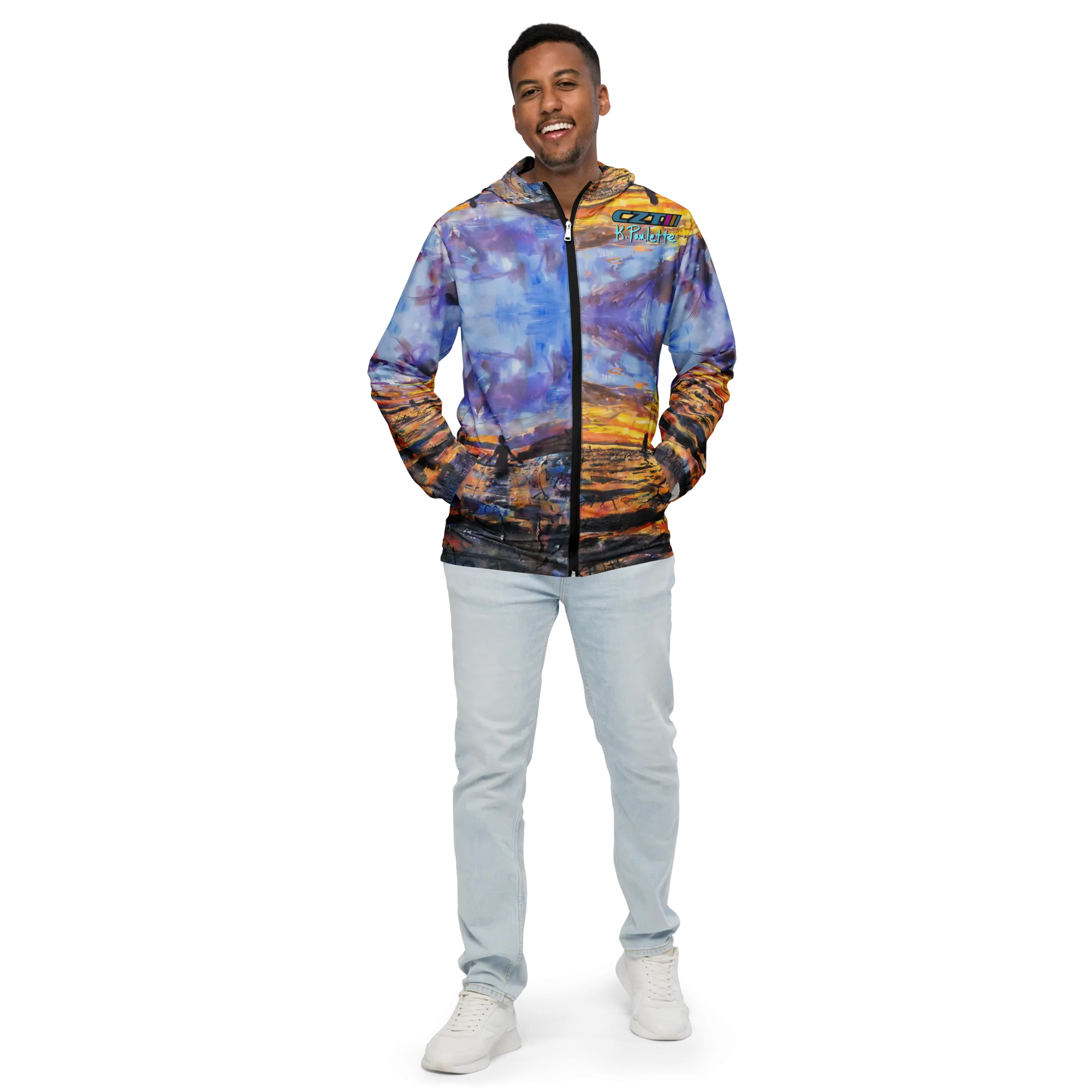 CZT x KP - BEACH SUNSET - Men's Windbreaker