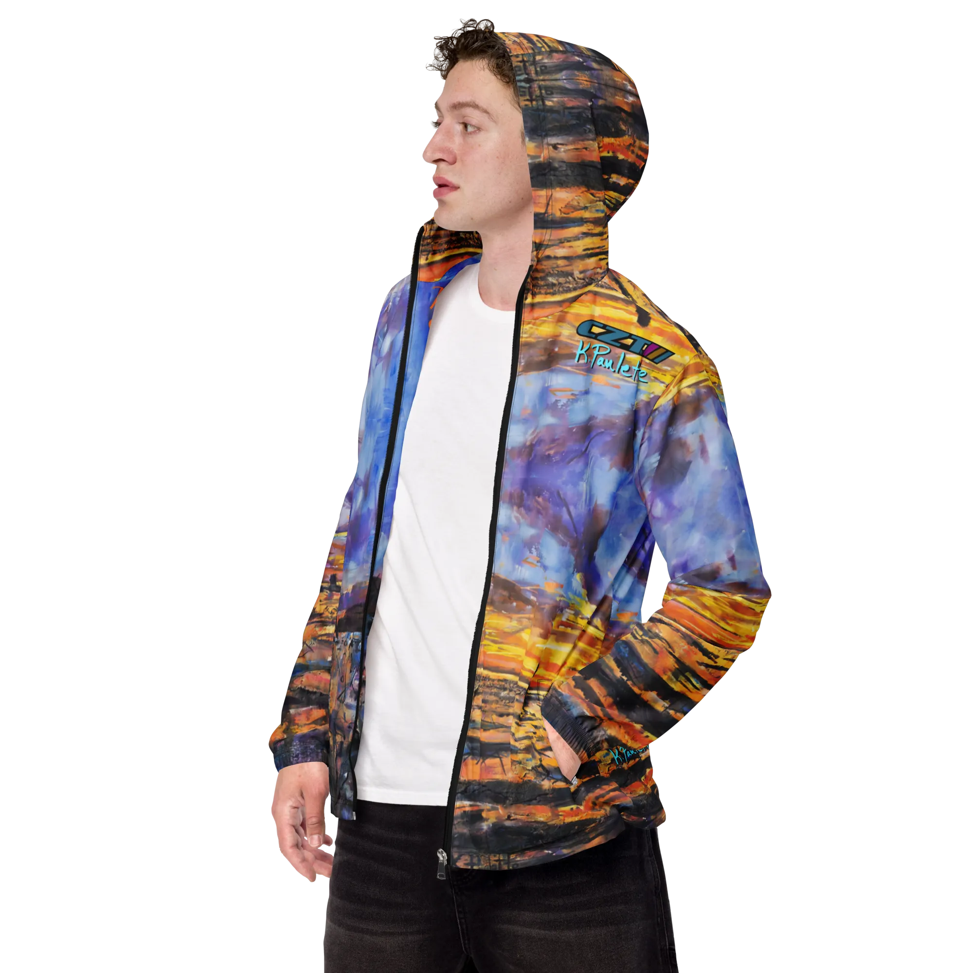 CZT x KP - BEACH SUNSET - Men's Windbreaker