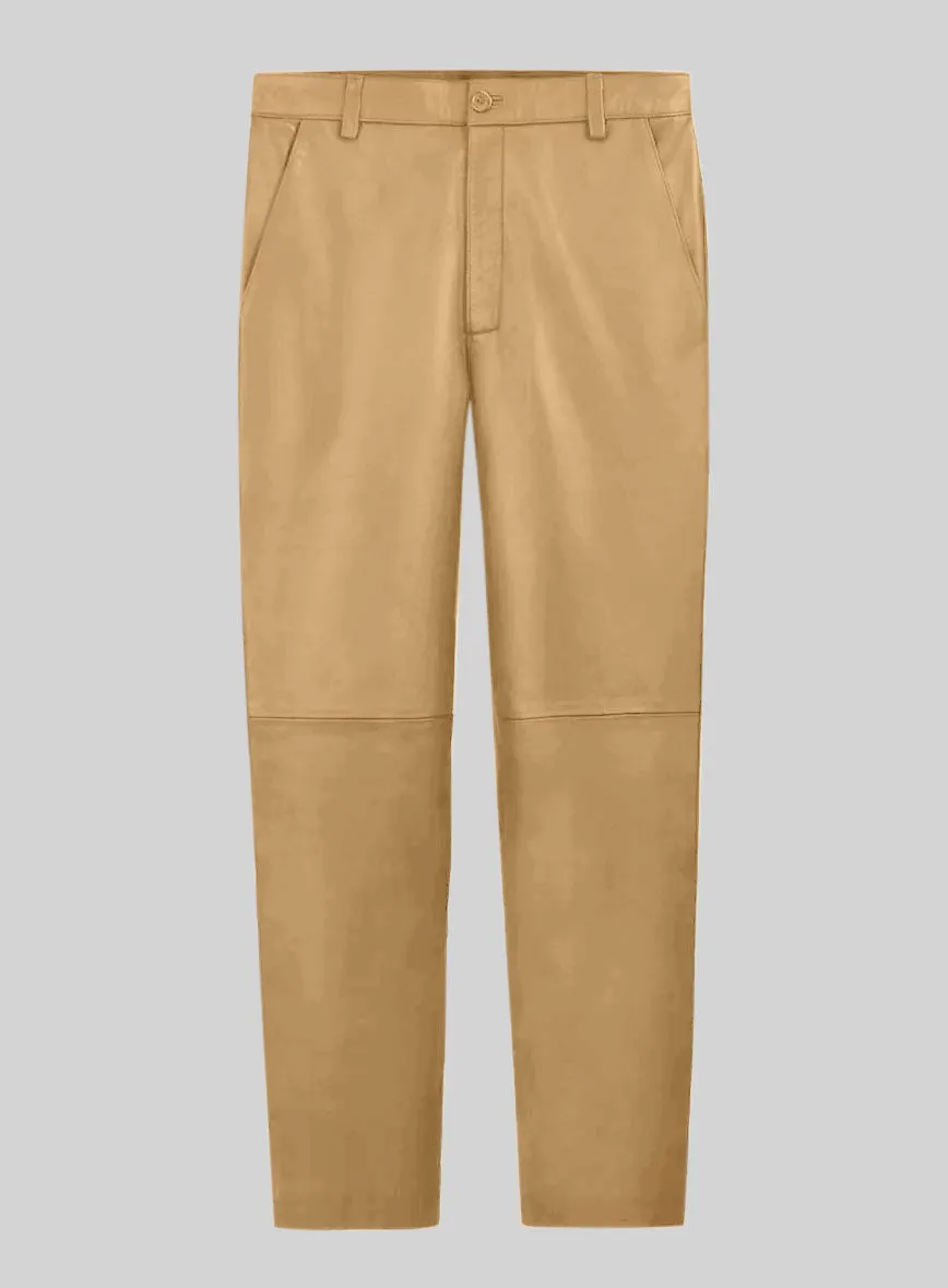 Dark Beige Leather Suit