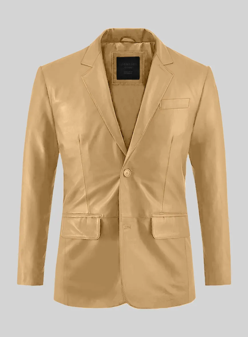 Dark Beige Leather Suit