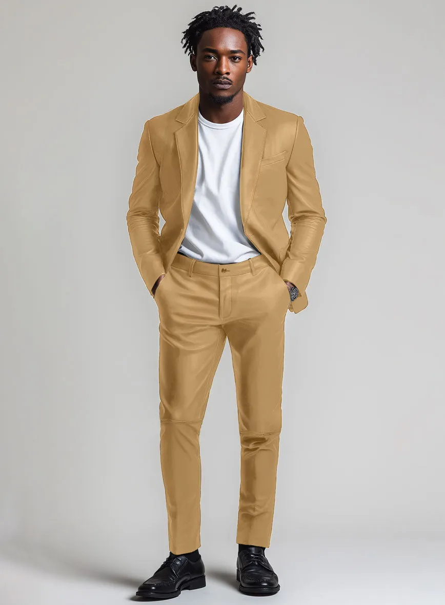 Dark Beige Leather Suit