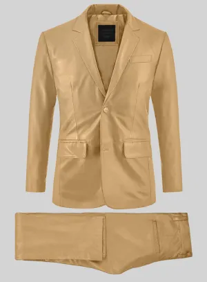 Dark Beige Leather Suit