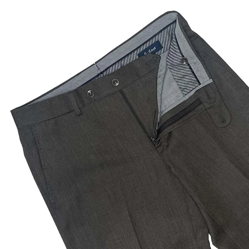 Dark Taupe Luxury Twill Dress Pant - Houston Fit | Ballin