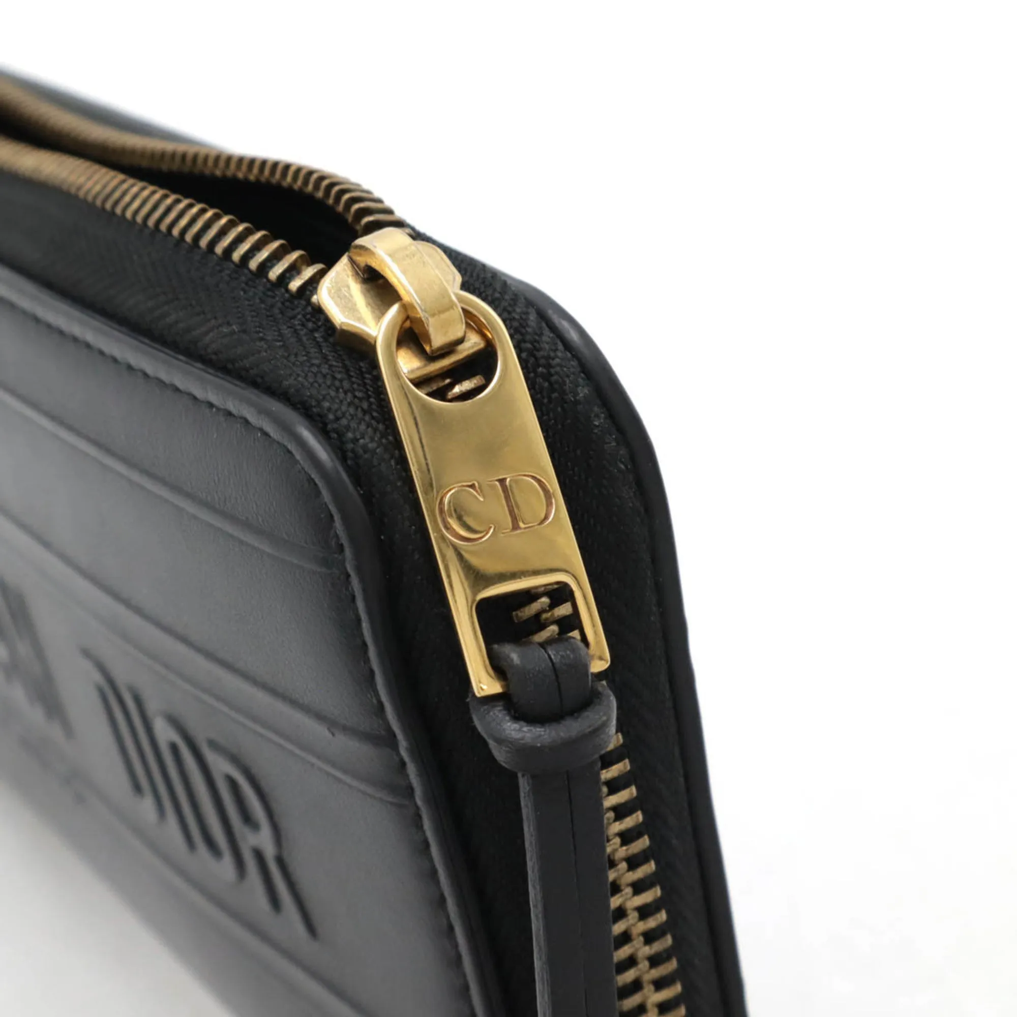 Dior Logo Black Leather Accessories