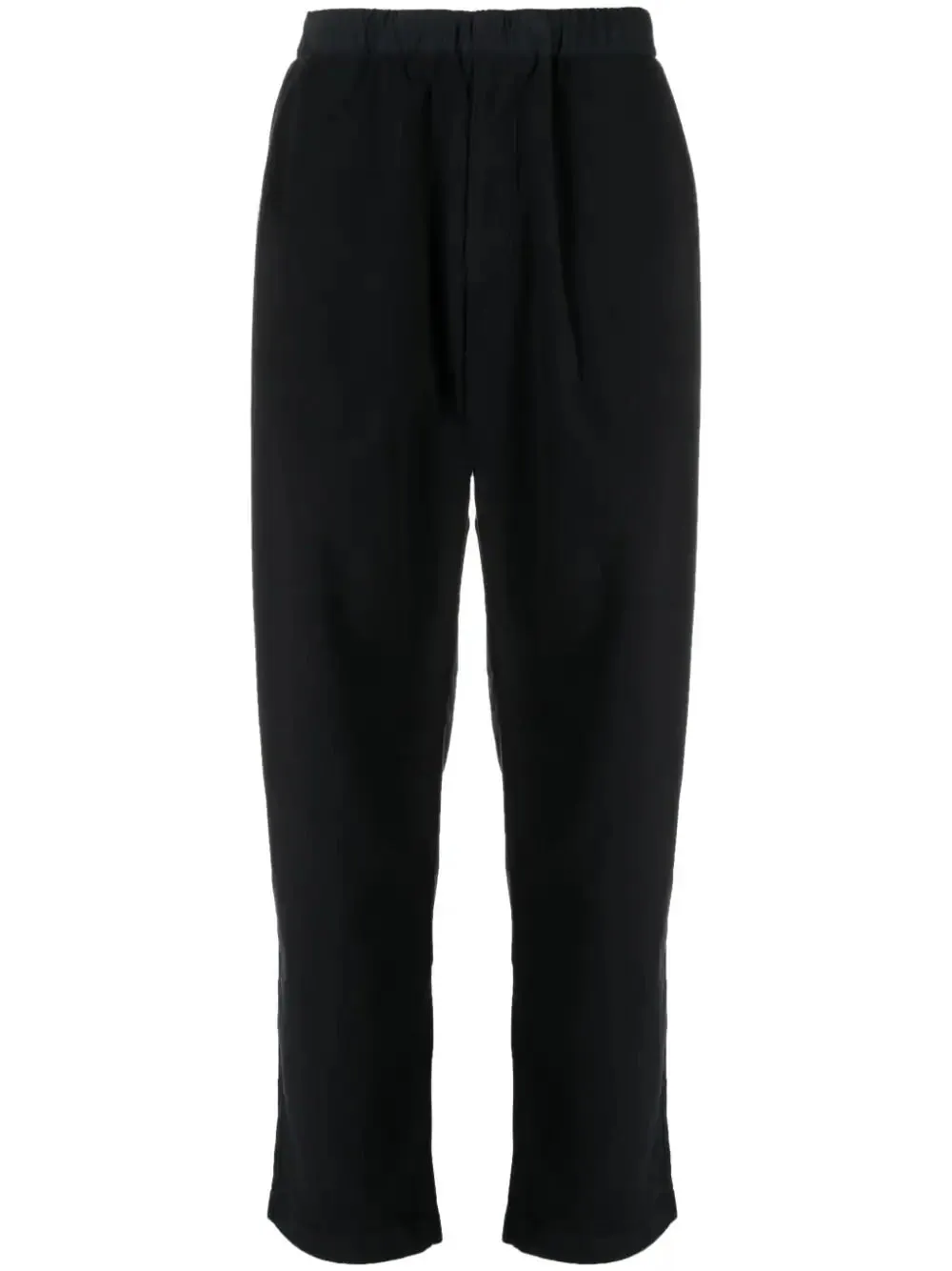 Elasticated-Waist Tapered Trousers