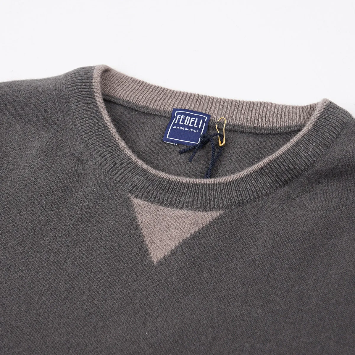 Fedeli Wool-Cashmere Crewneck Sweater