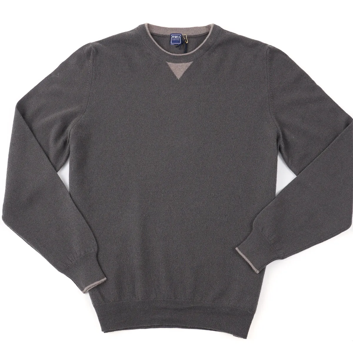 Fedeli Wool-Cashmere Crewneck Sweater