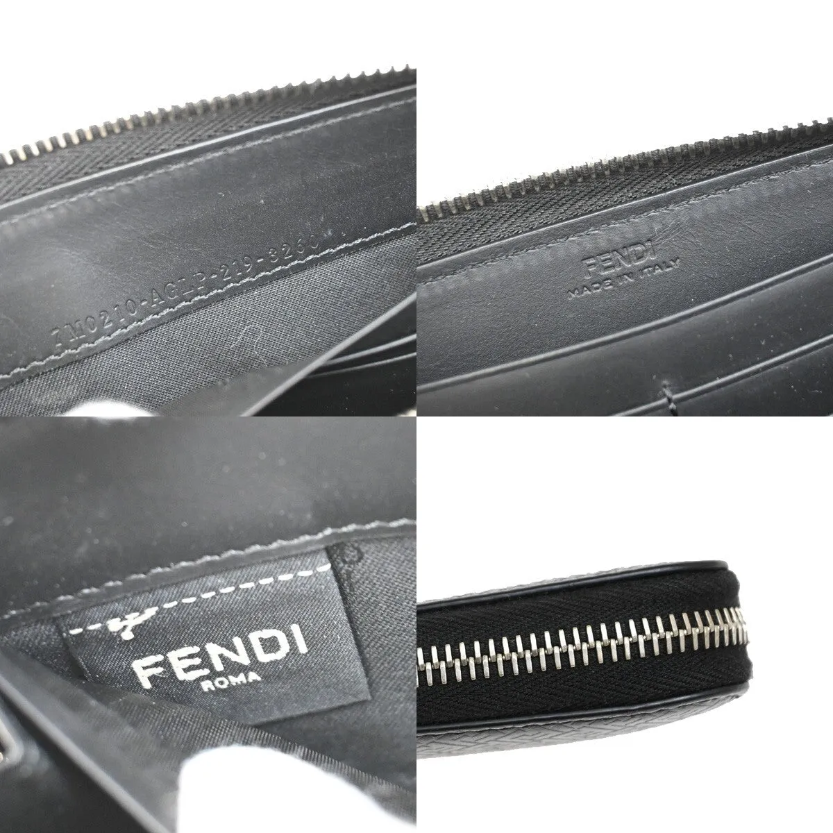 Fendi Zucchino Black Leather Accessories