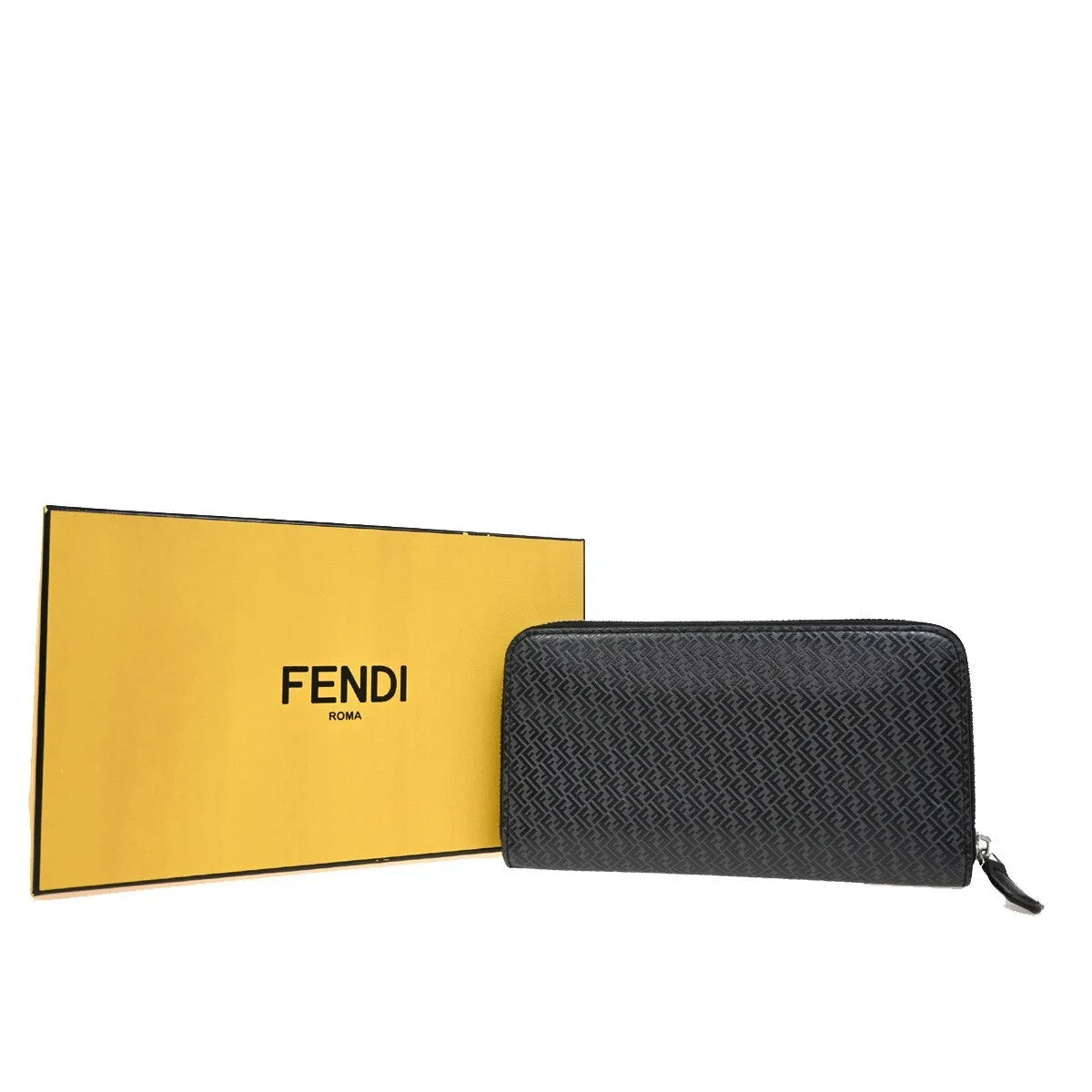 Fendi Zucchino Black Leather Accessories
