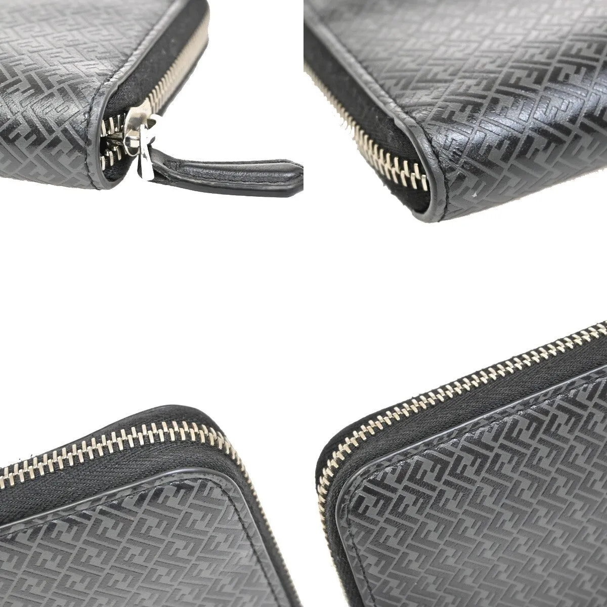 Fendi Zucchino Black Leather Accessories