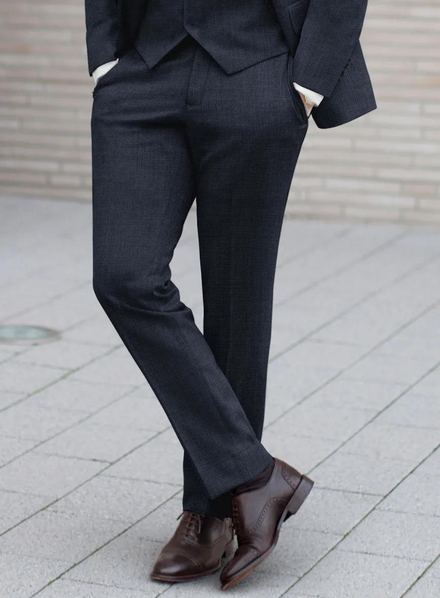 Hardy Minnis Blue Nailhead Wool Pants