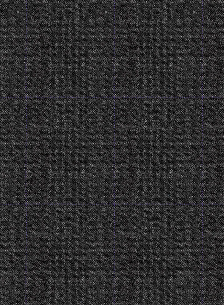 Hardy Minnis Charcoal Check Wool Pants