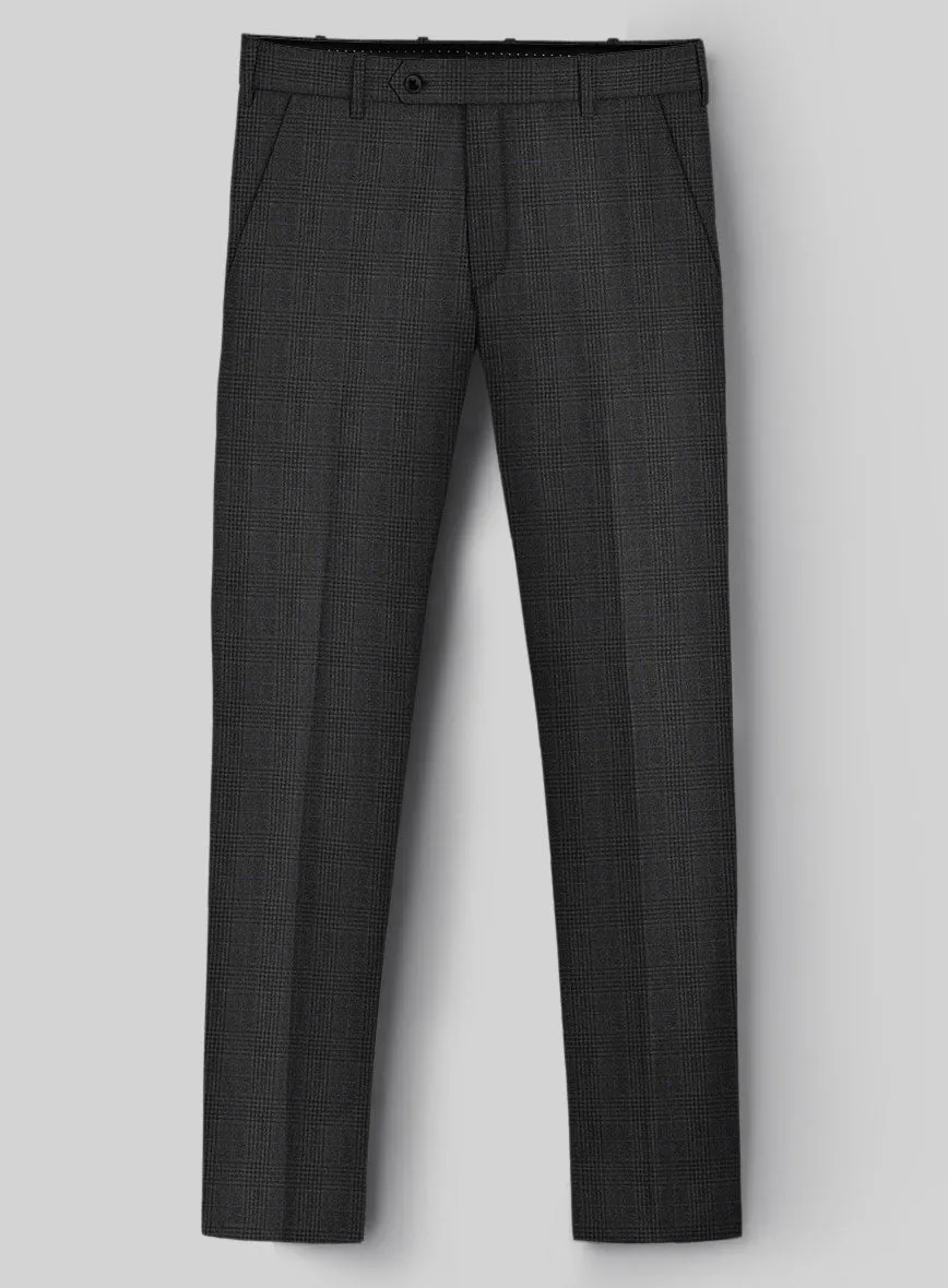 Hardy Minnis Charcoal Check Wool Pants