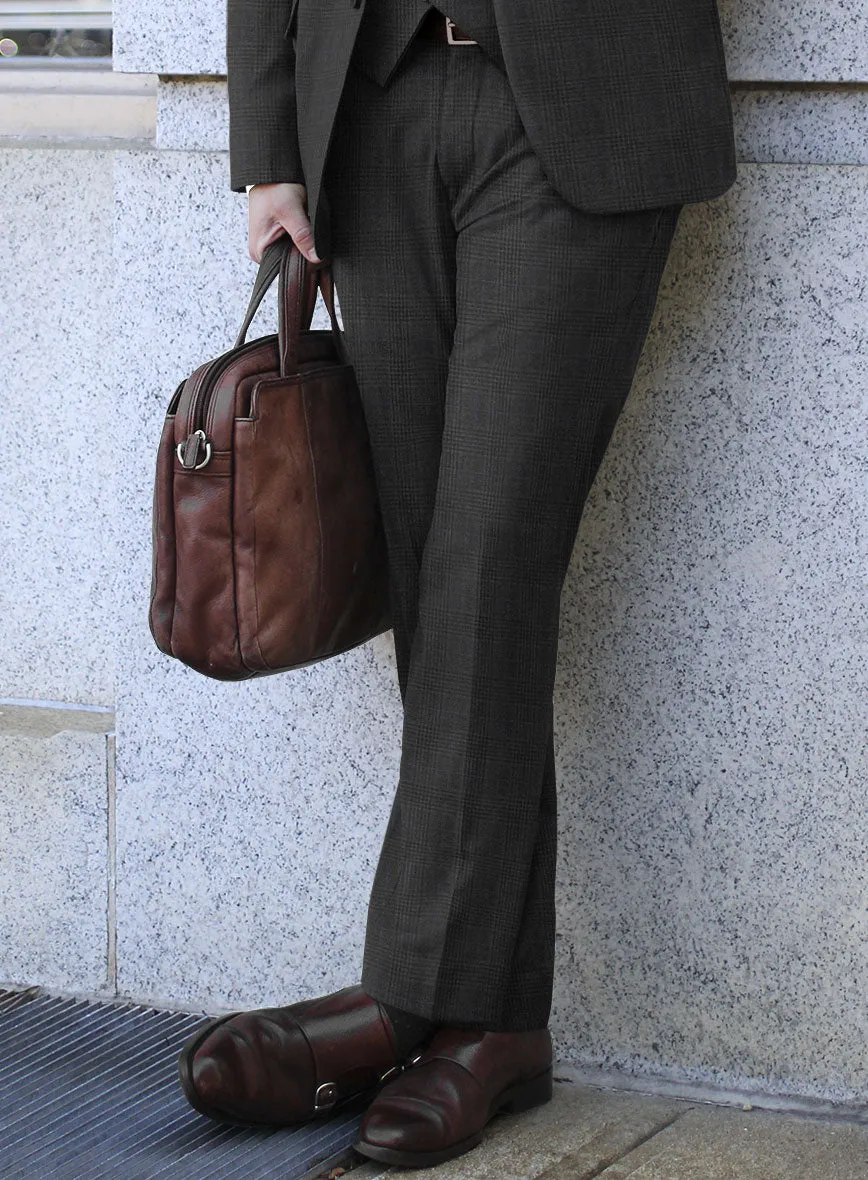 Hardy Minnis Charcoal Check Wool Pants